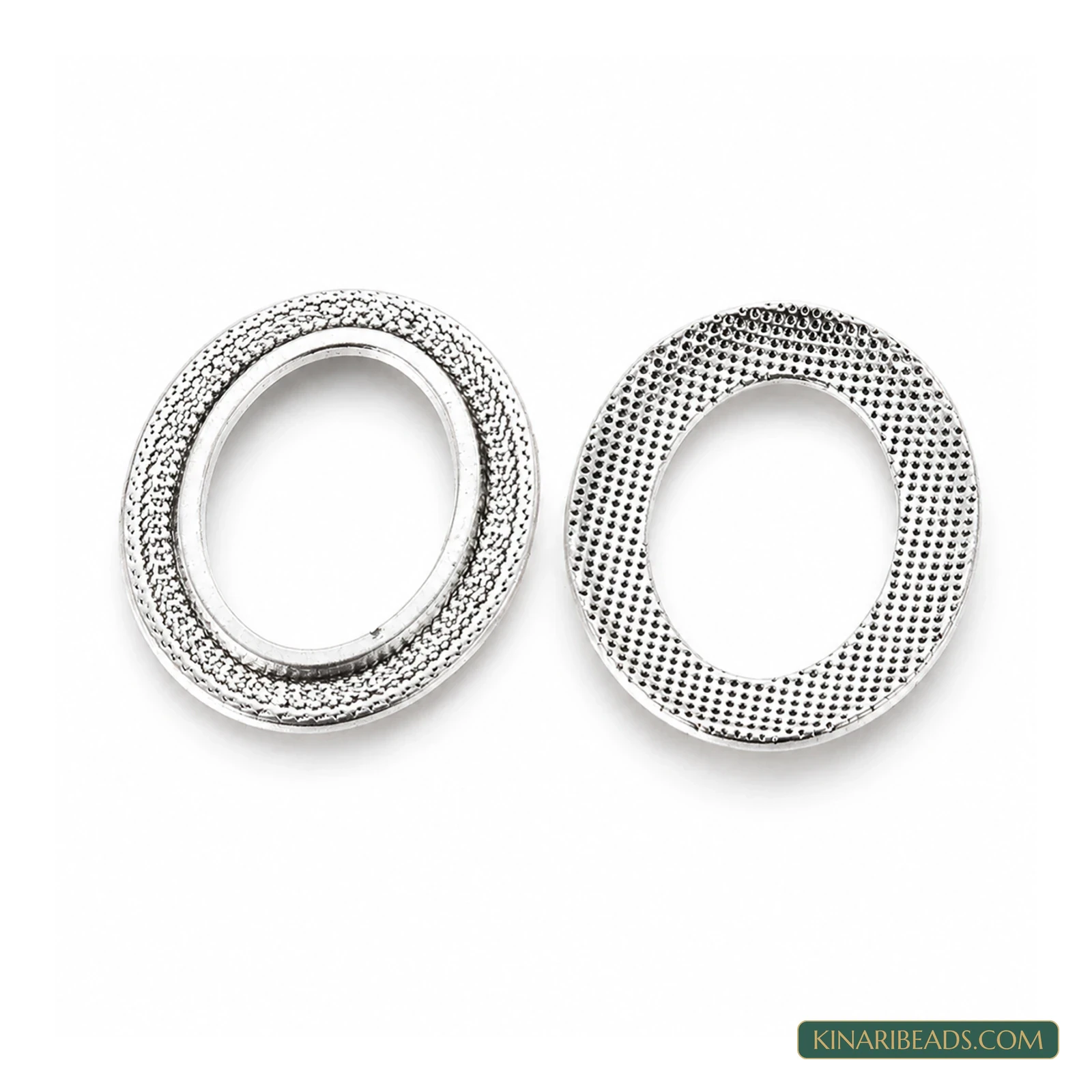 Antique Silver Oval Linking Rings – 33x27mm product image