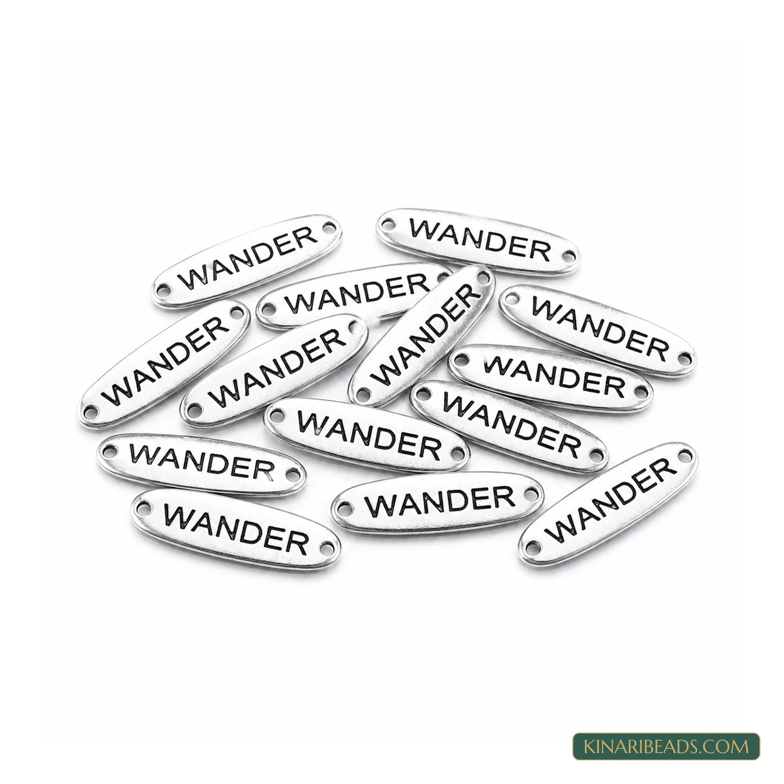 Antique Silver Tibetan Oval Links – 11.5x34mm product image