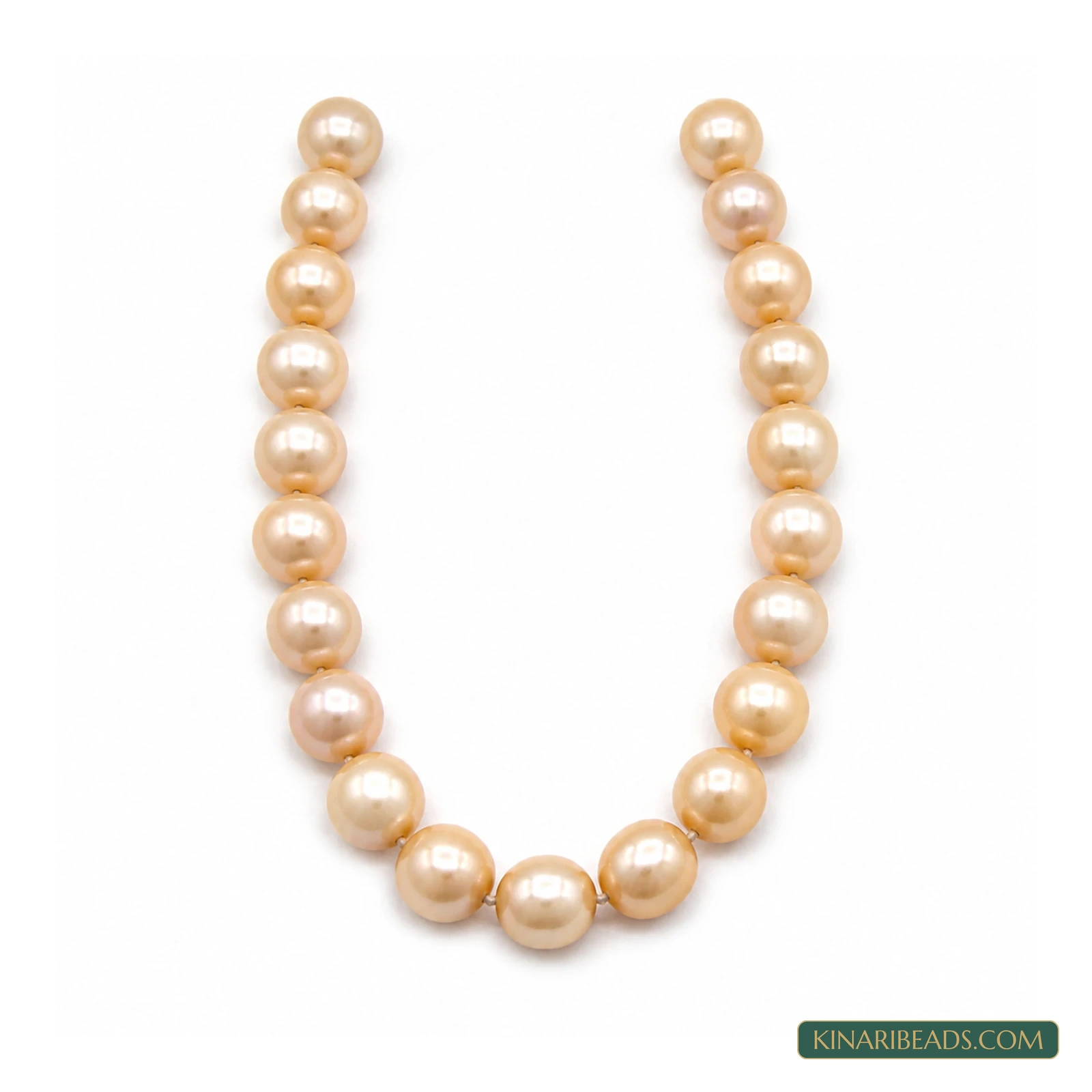 Assorted Colours Drop Shell Pearl Beads – 12x15mm, 1 String - Peach colour