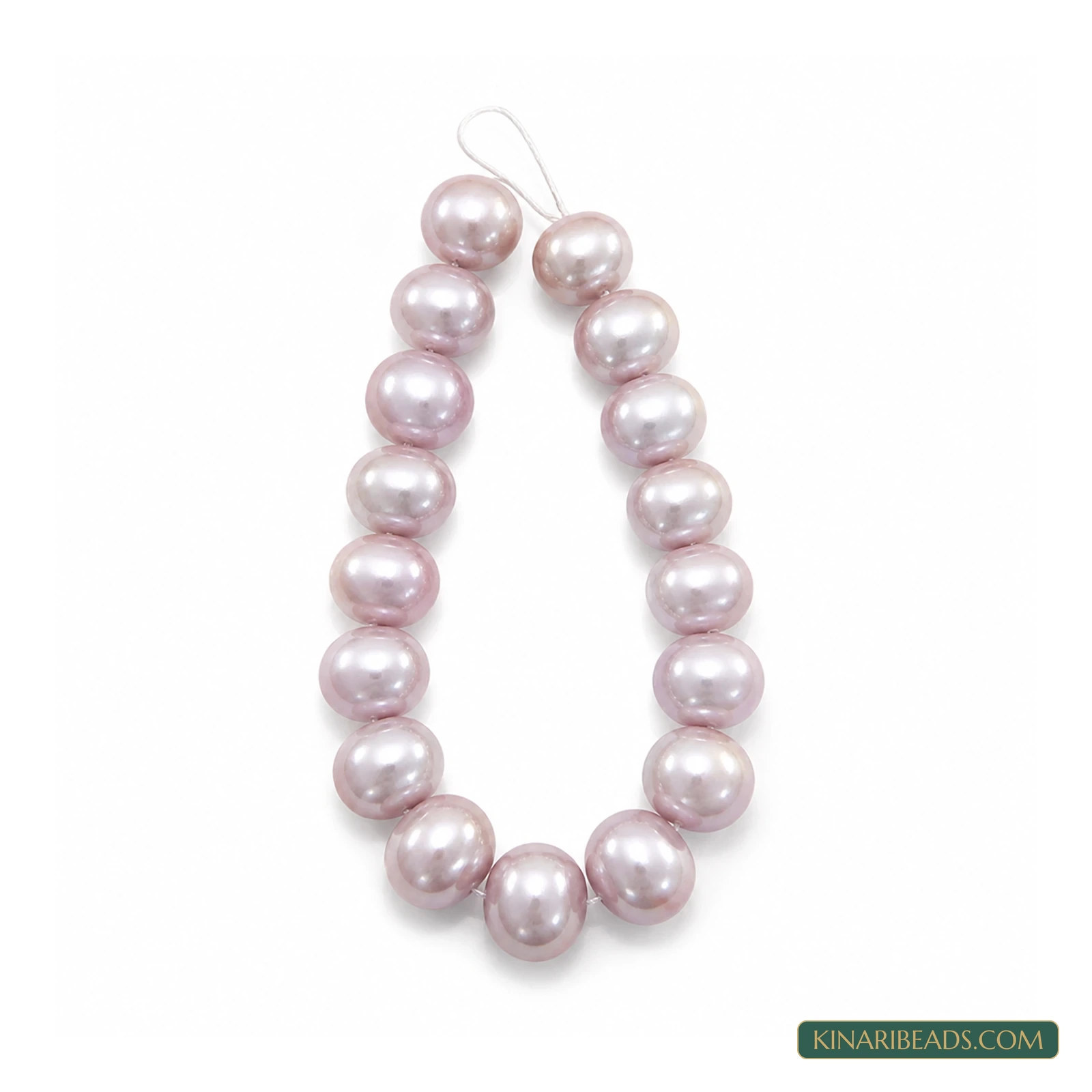 Assorted Colours Drop Shell Pearl Beads – 12x15mm, 1 String - Purple colour