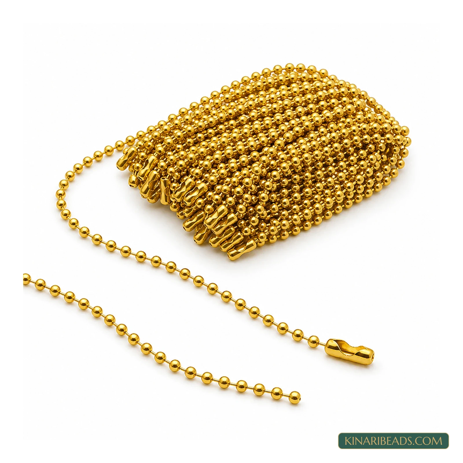 Ball Tag Chains with Connector Clasp – 2mm, Pack of 100 product image