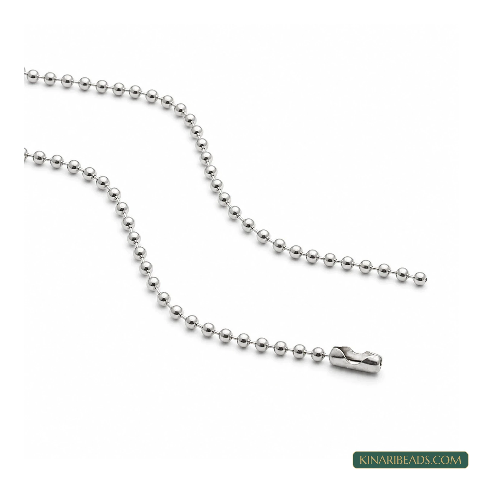Ball Tag Chains with Connector Clasp – 2mm, Pack of 100 product image