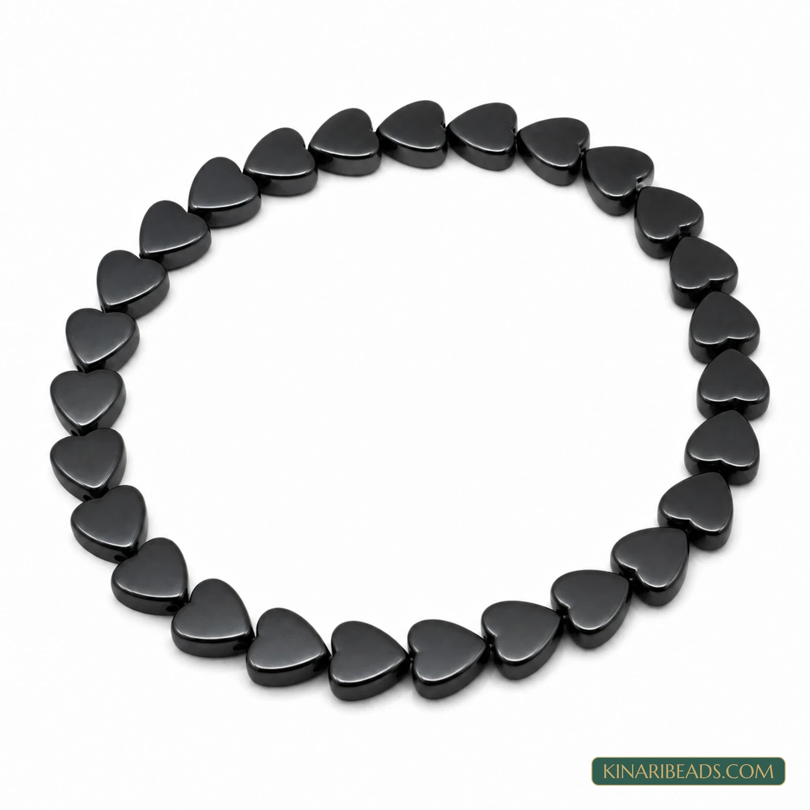 Black Hematite Heart Beads – 4×4mm & 7×7mm, 1 String product image