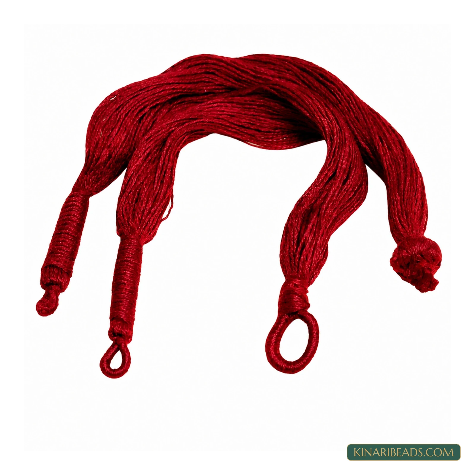 Braided Thread Necklace Back Rope – Pack of 4 - Maroon colour