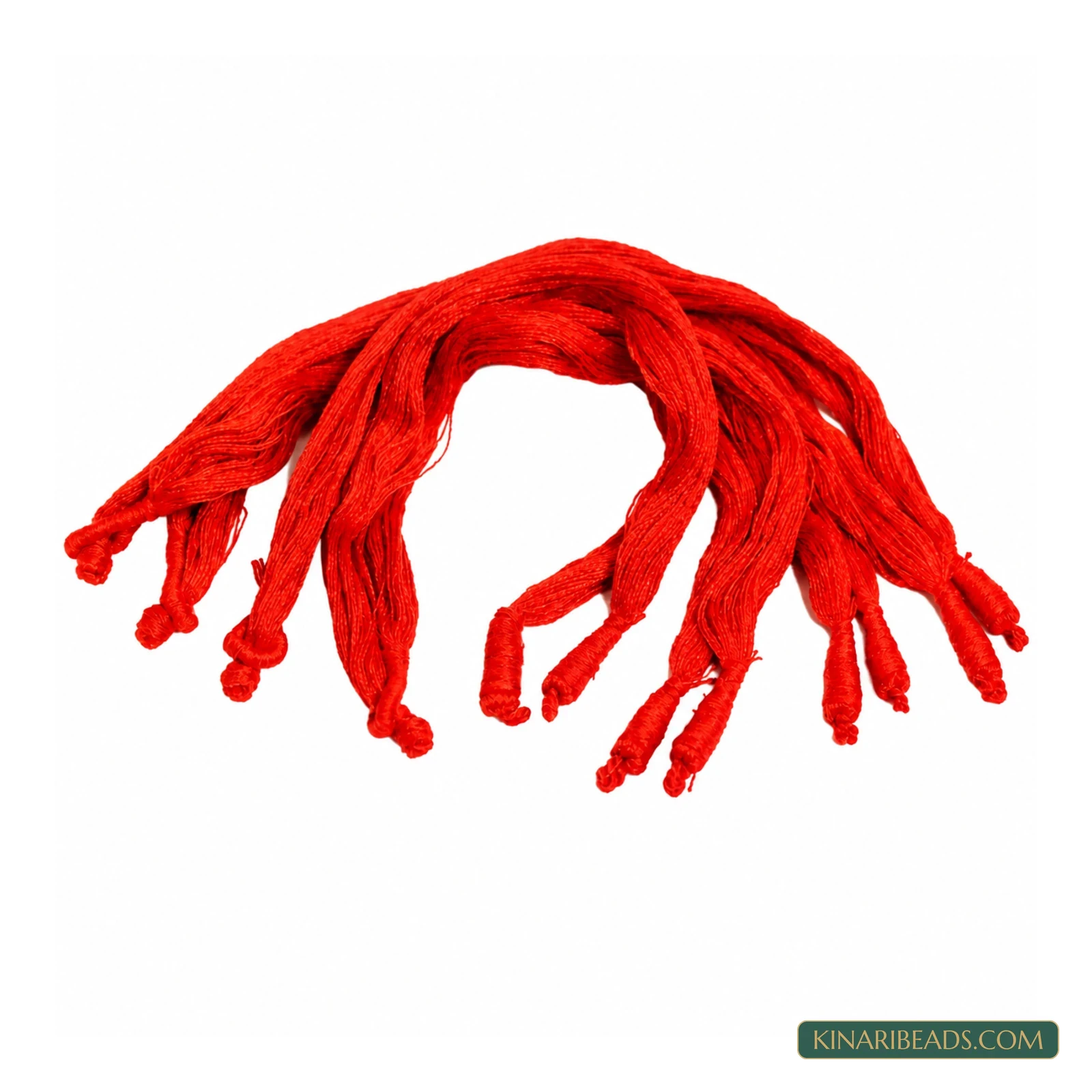 Braided Thread Necklace Back Rope – Pack of 4 - Red colour