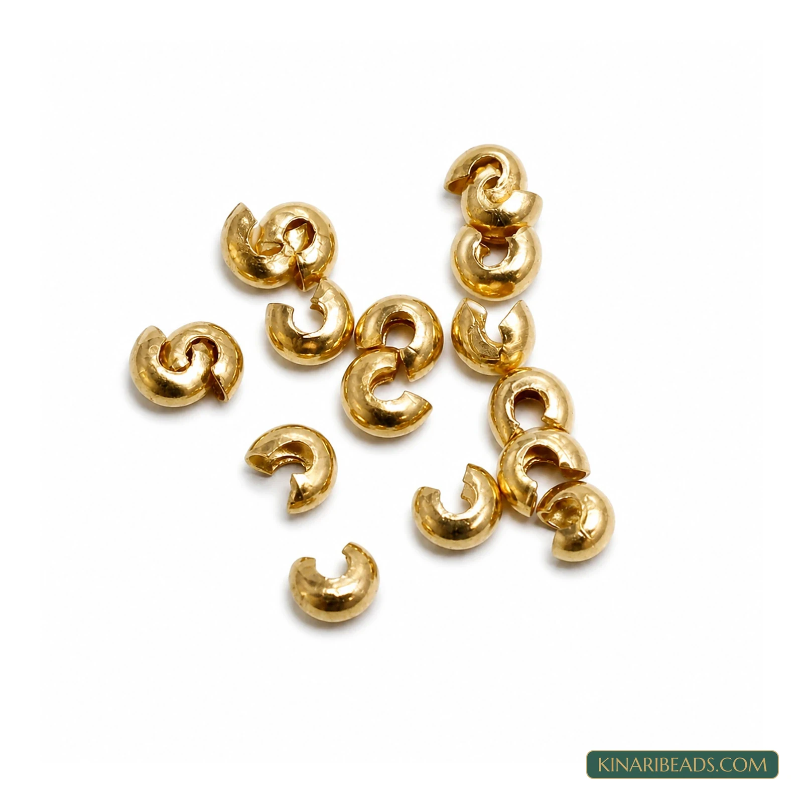 Brass Crimp Bead Covers – 5–6mm, 100 Pack product image