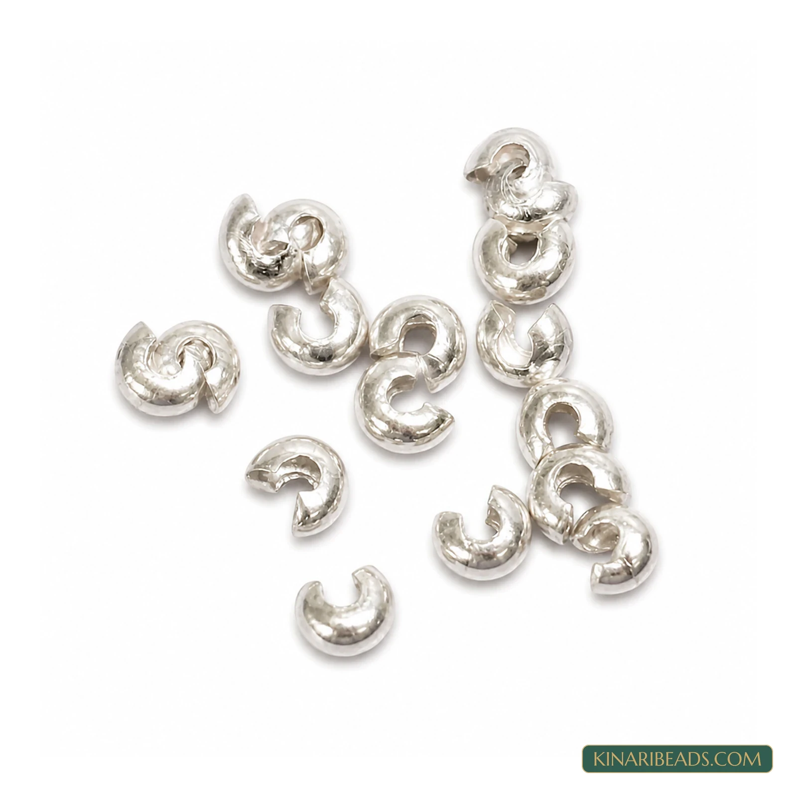 Brass Crimp Bead Covers – 5–6mm, 100 Pack product image