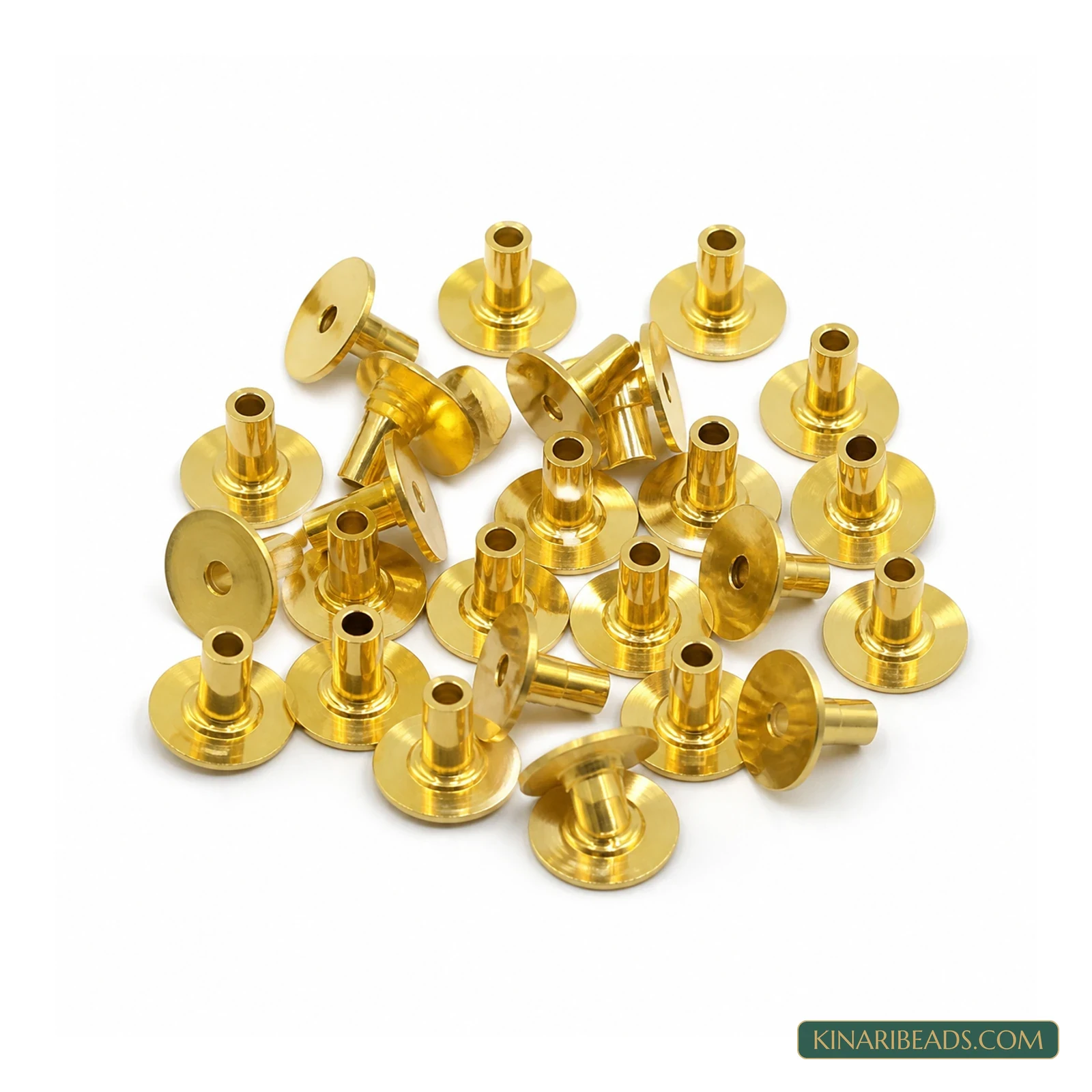 Brass Earring Back Studs – 6x8mm, 20 Pack