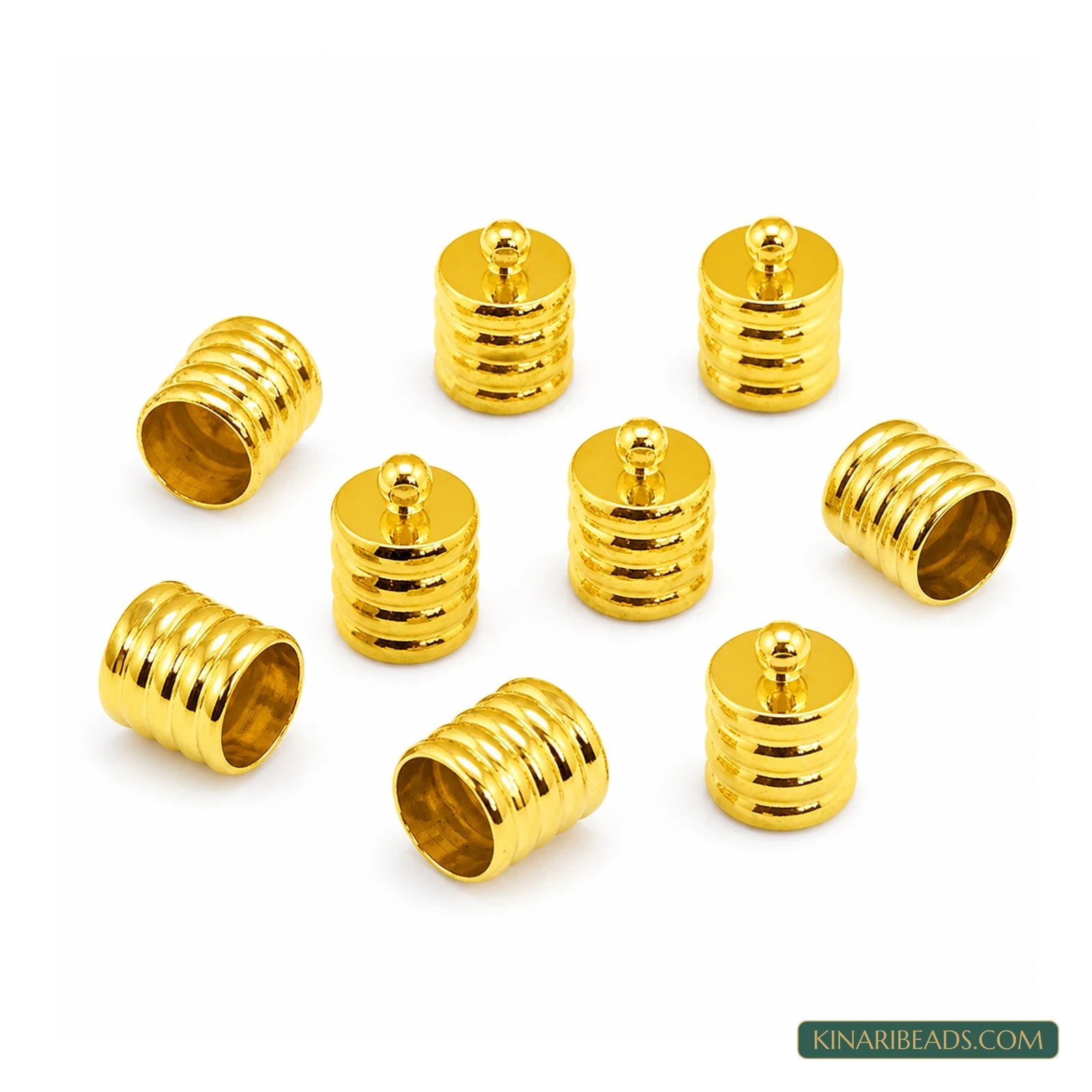 Brass Glue-In Cord End Caps – 11×8mm