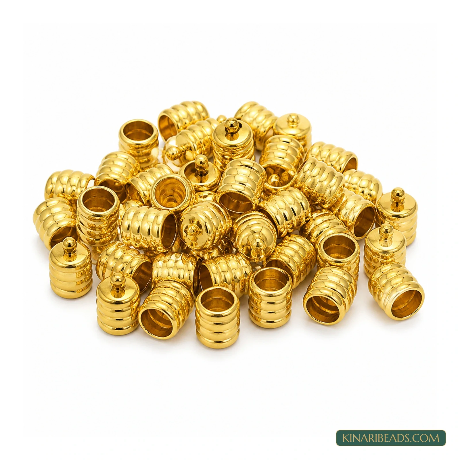 Brass Glue-In Cord End Caps – 11×8mm product image