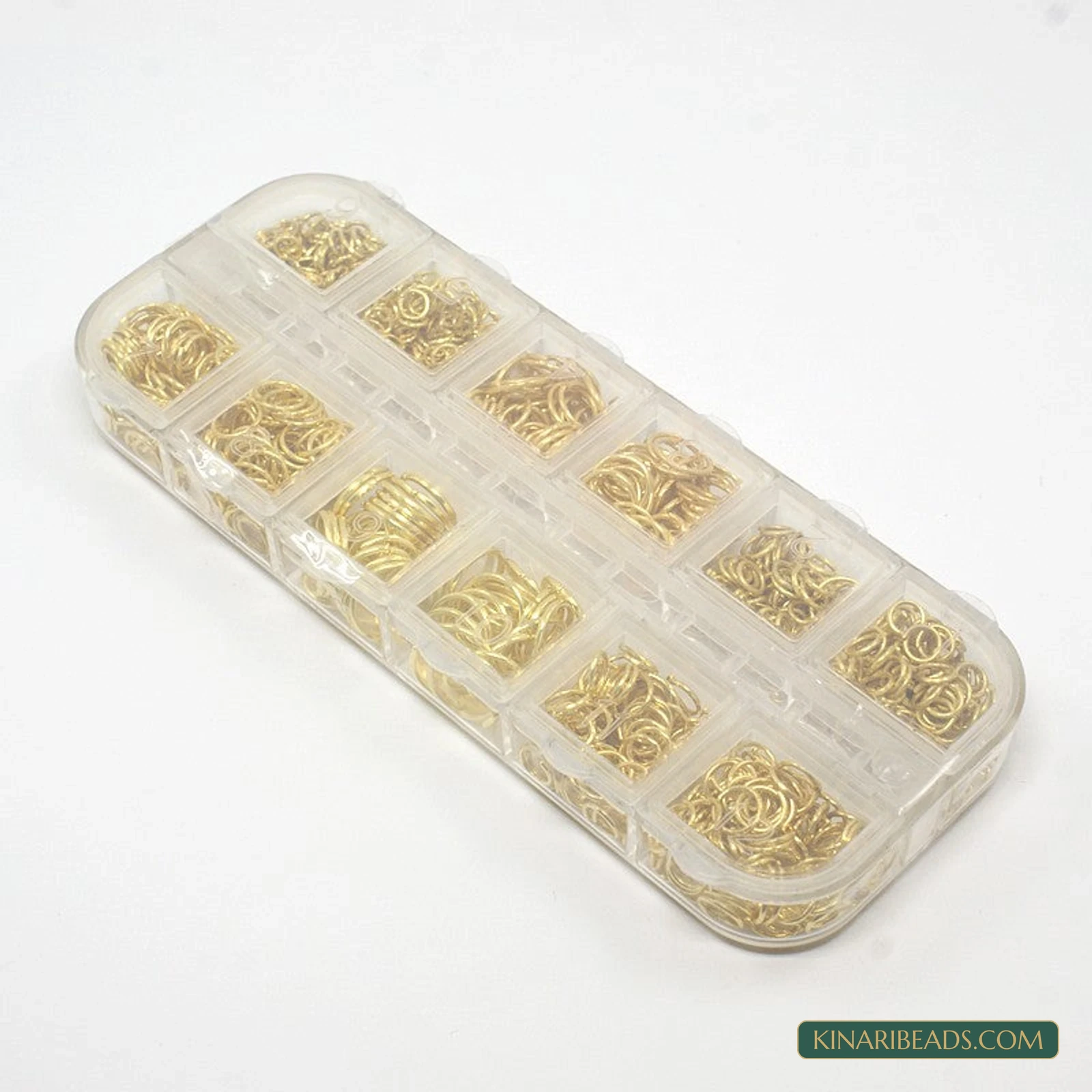 Brass Open Jump Rings Kit – 6 Sizes, Golden