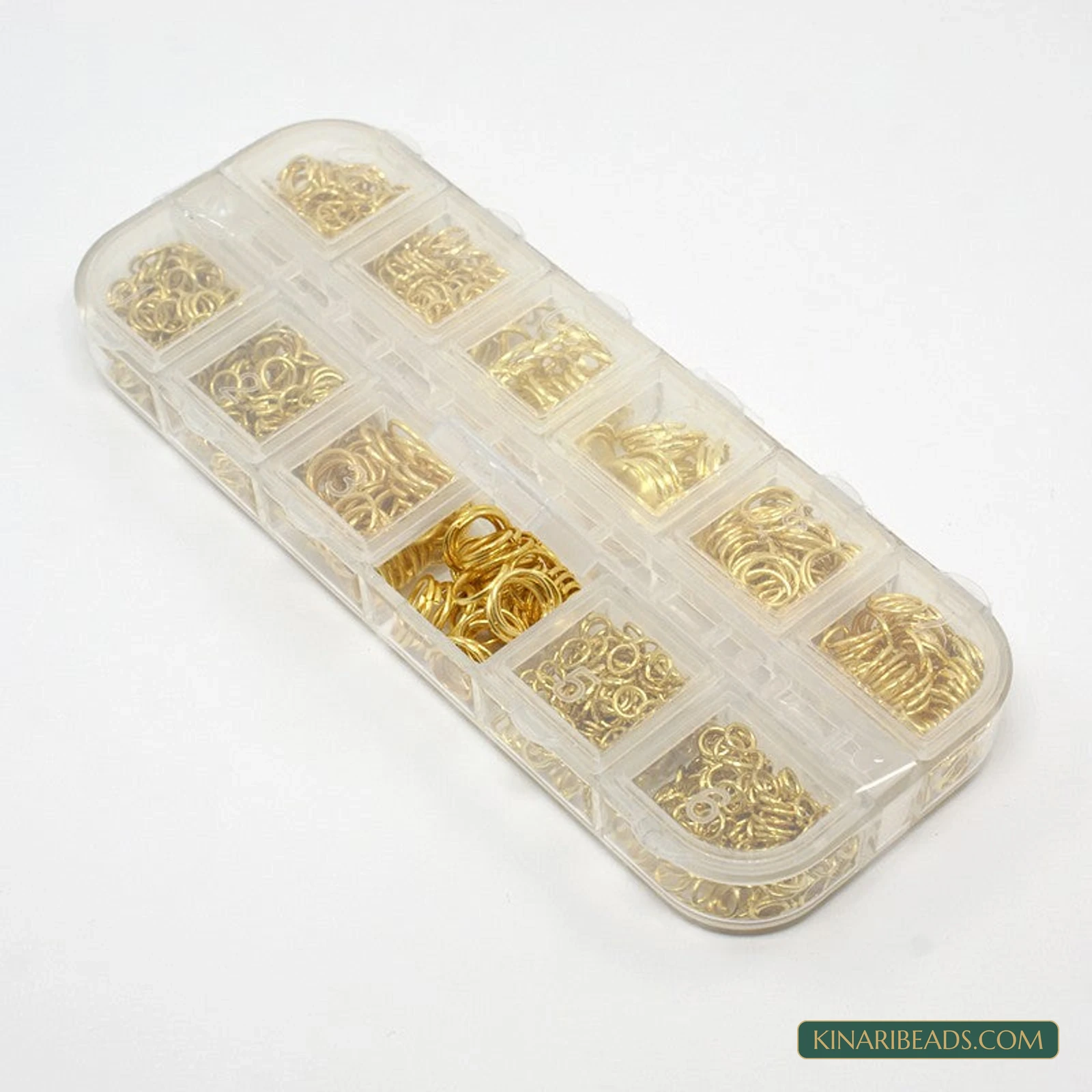 Brass Open Jump Rings Kit – 6 Sizes, Golden product image