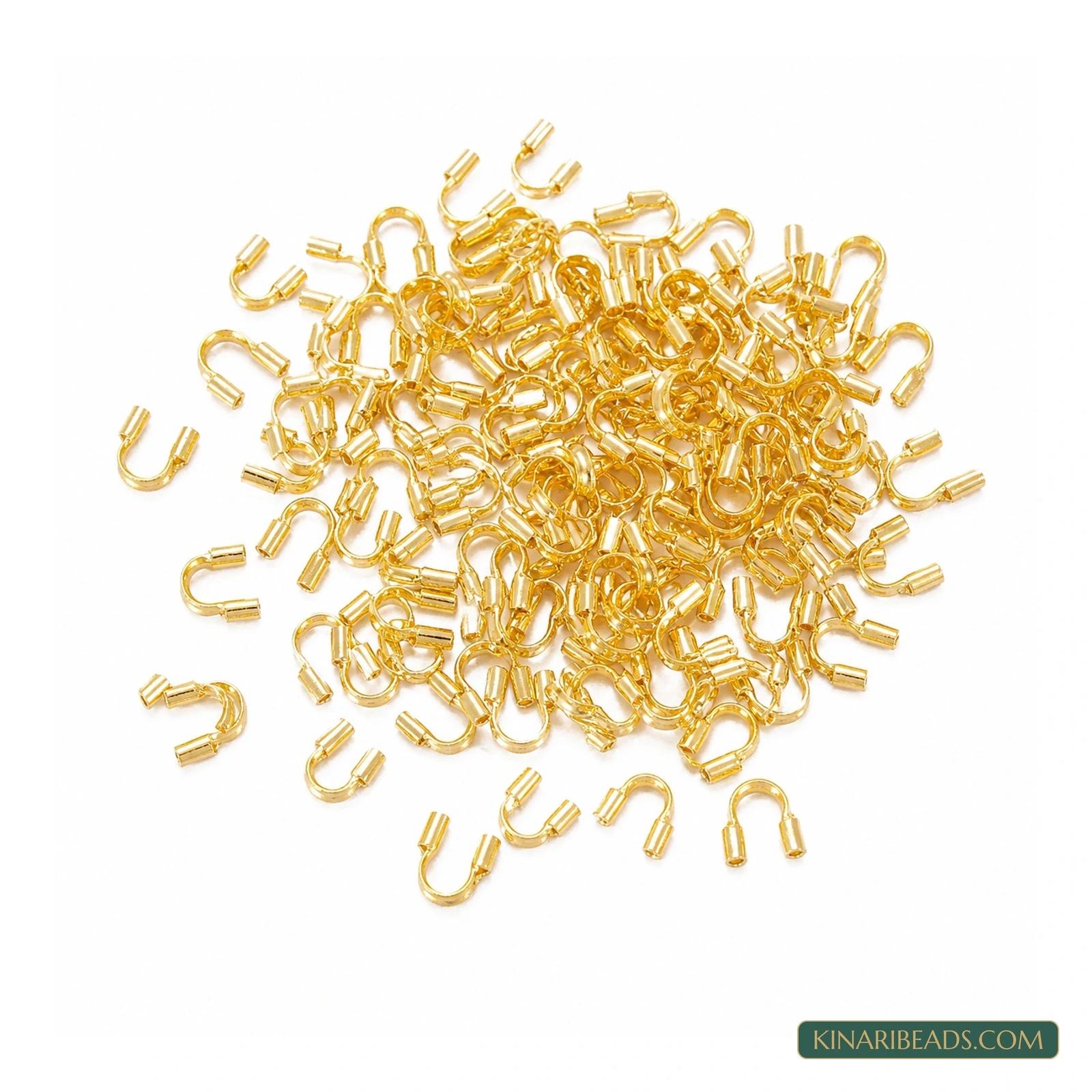 Brass Wire Guardian Protectors – 4.5×4mm, 100 Pack - Golden colour