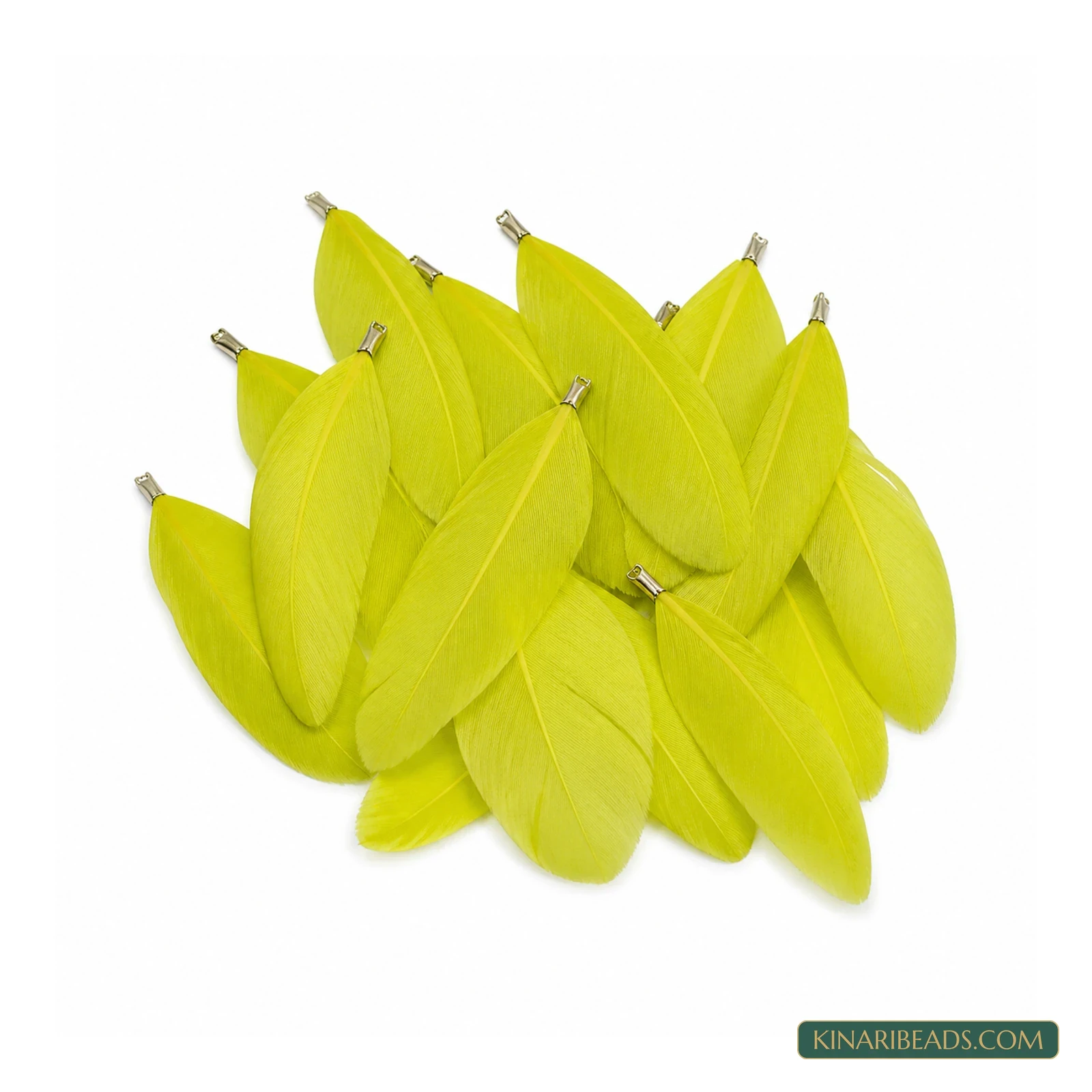 Bright Yellow Natural Craft Feathers – 80+ Piece Pack