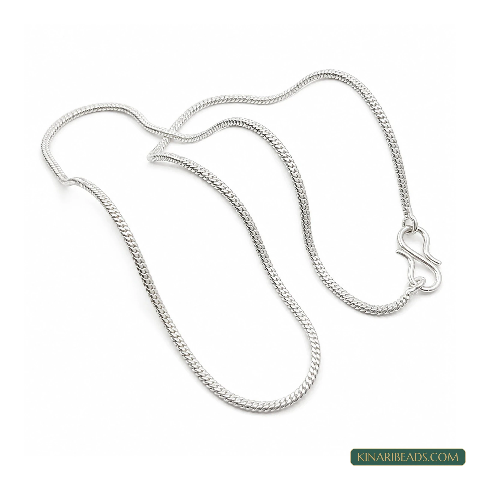 Chrome-Plated Brass Neck Chain – 22 Inch, Style 2, Pack of 6