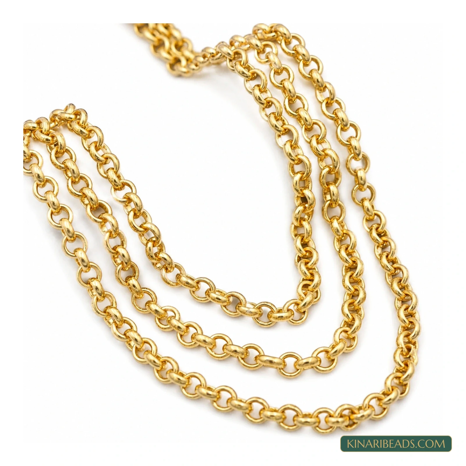Classic Round Golden Chain – 5mm, 100g