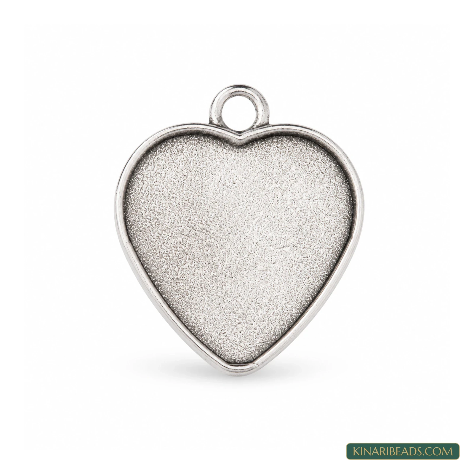Classic Tibetan Antique Silver Heart Cabochon Trays – 1.25 Inch
