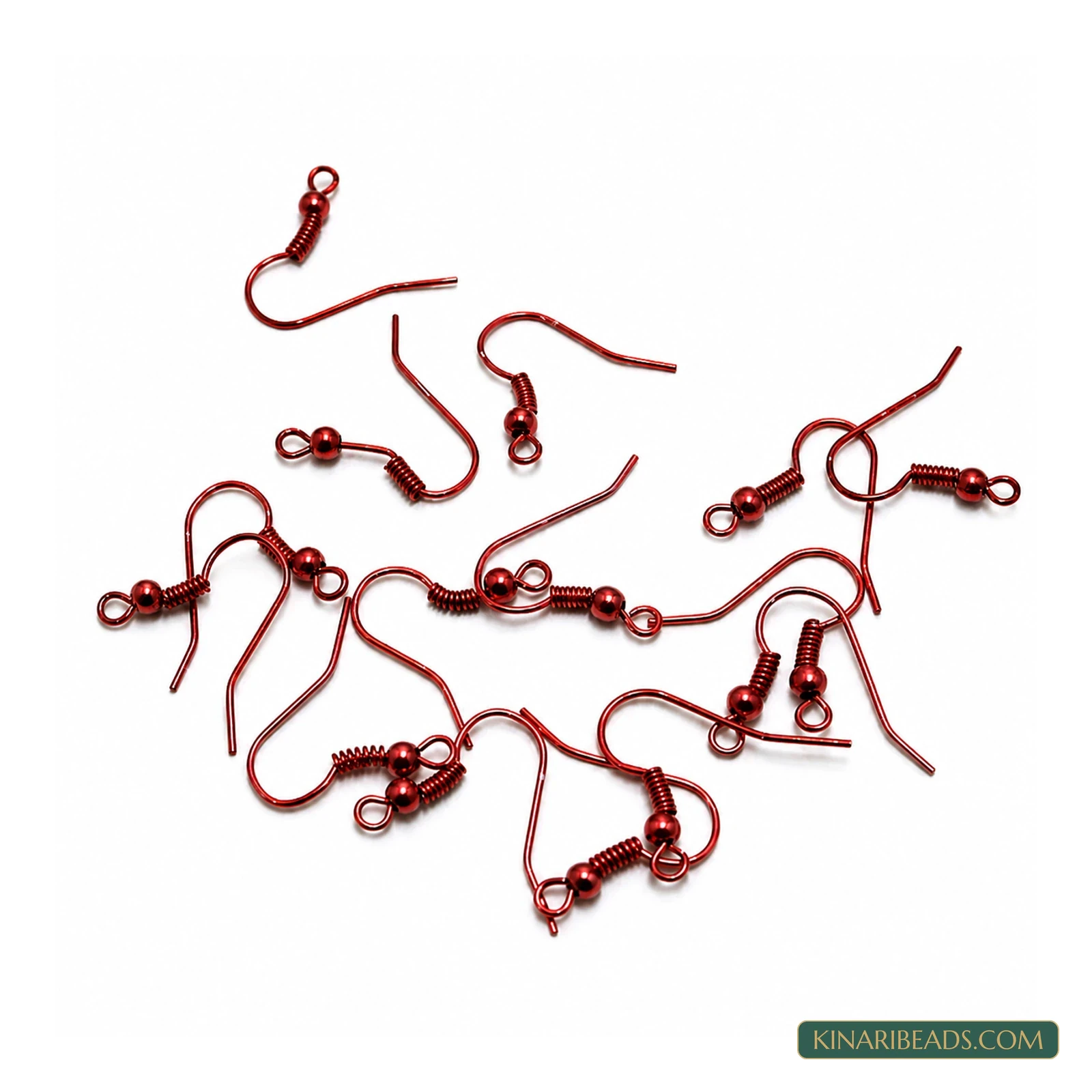 Colored Earring Hooks – 100 Pack, Kinari Style EF132