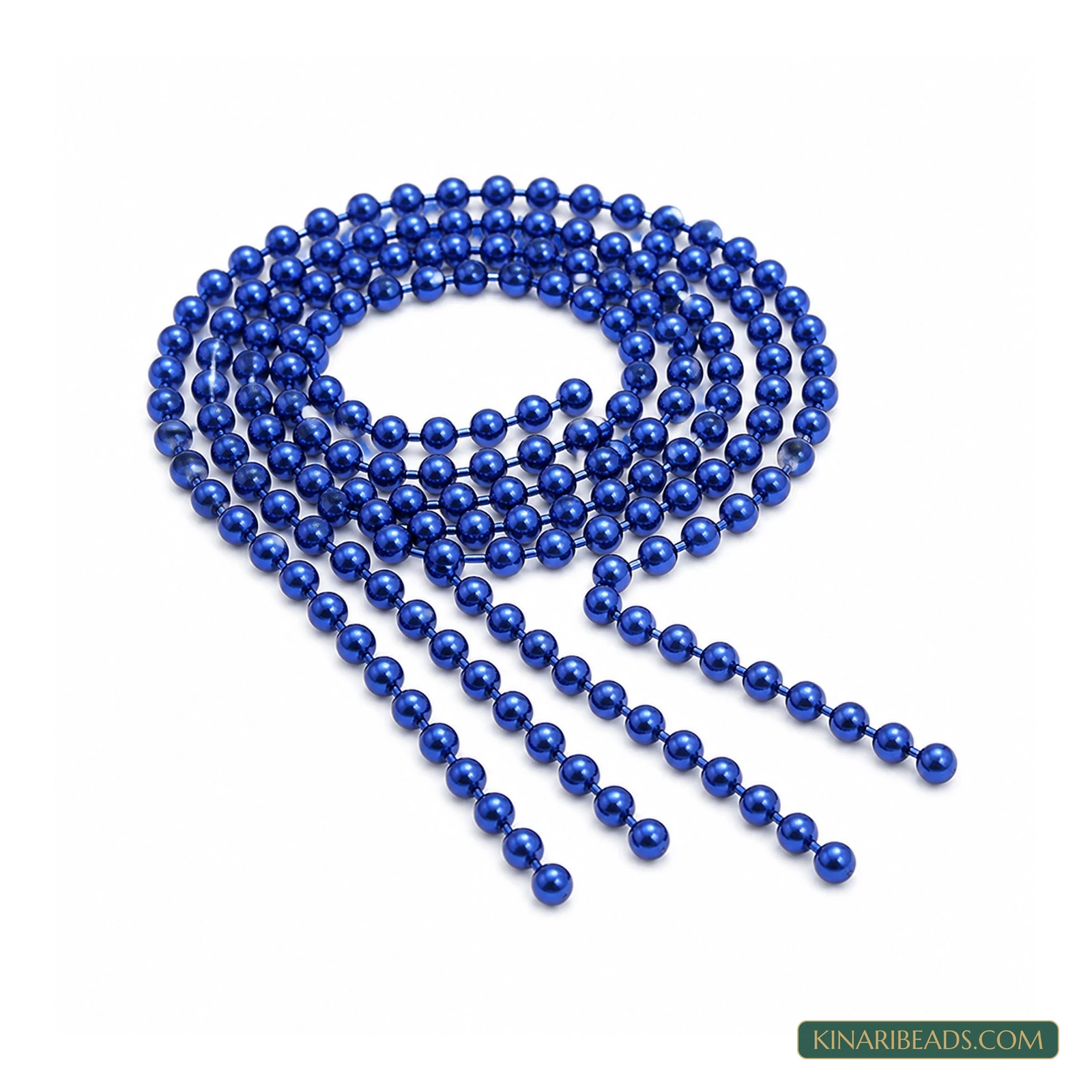 Coloured Aluminium Ball Chain – 2mm, 20m - Blue colour