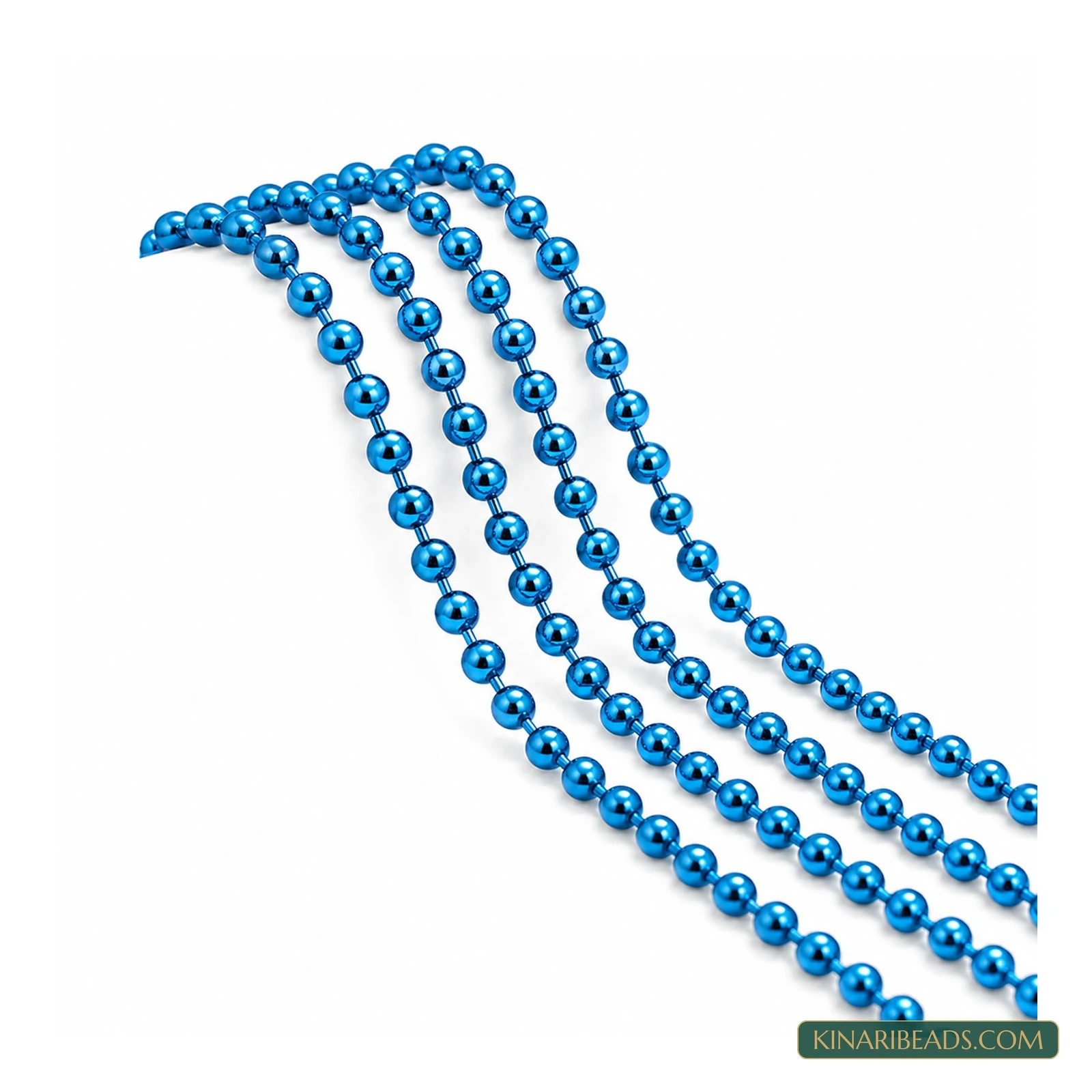 Coloured Aluminium Ball Chain – 2mm, 20m - Sky Blue colour