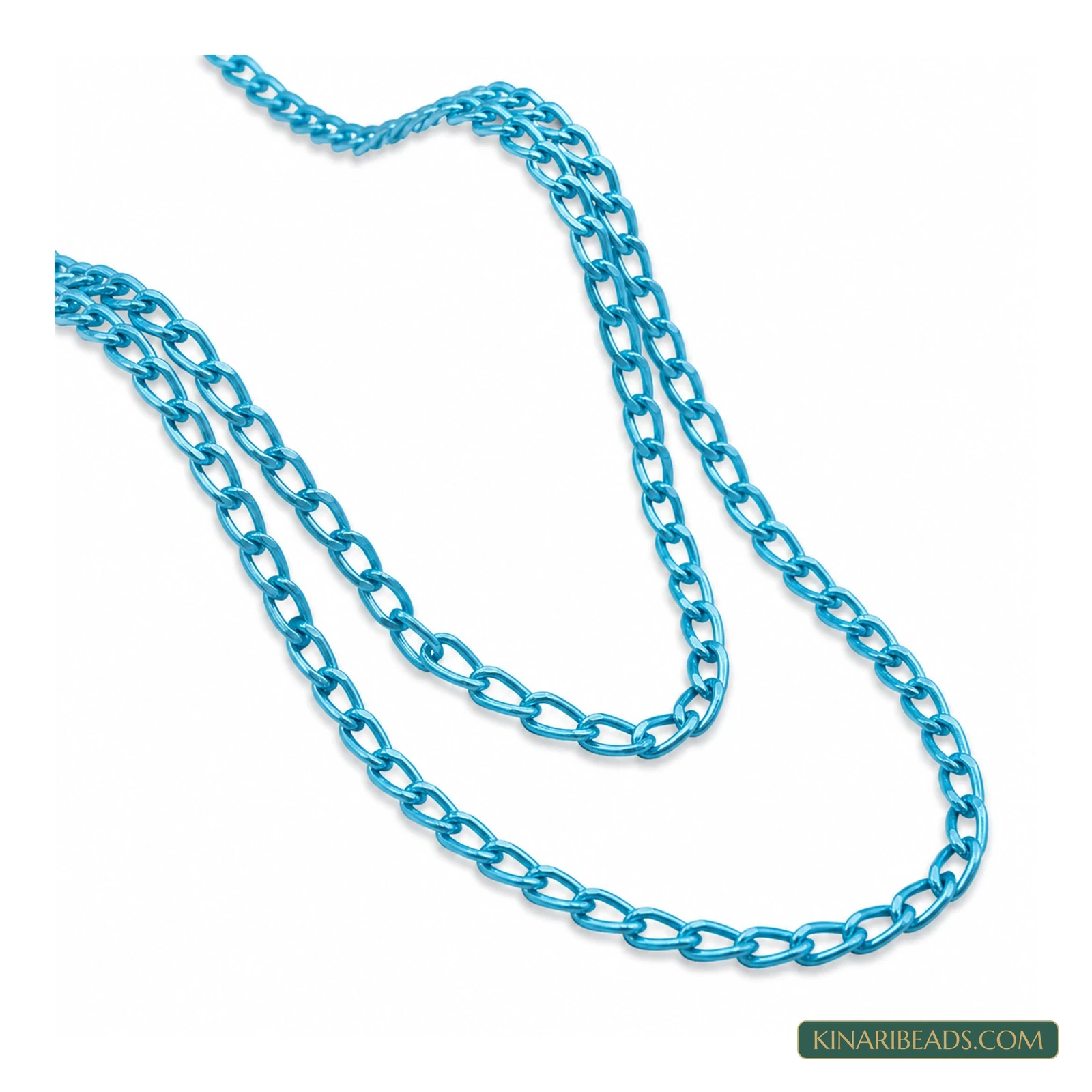 Coloured Aluminium Curb Chain – 6×3mm, 5m
