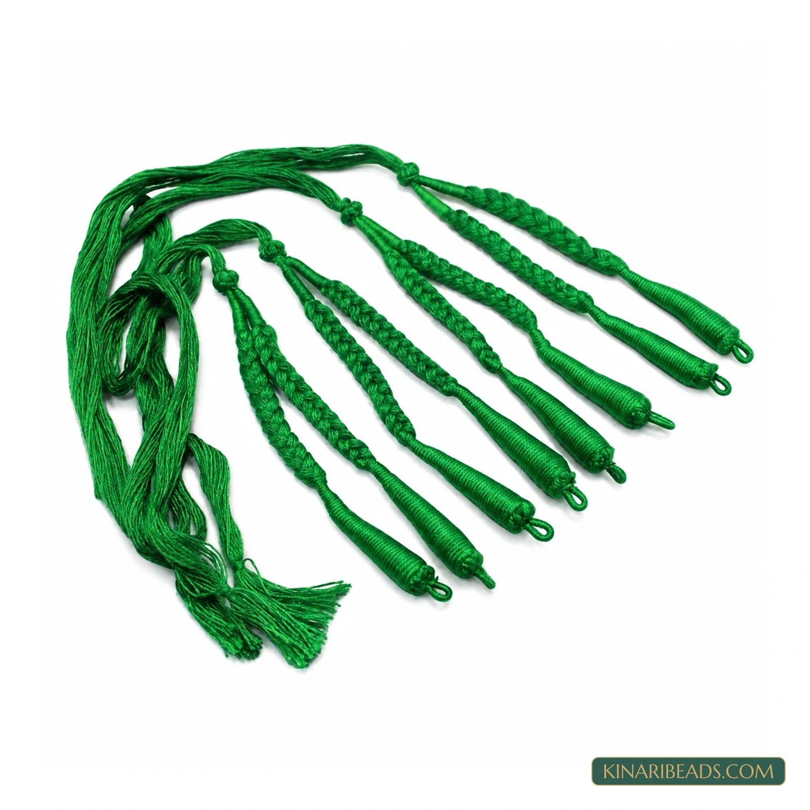 Coloured Braided Necklace Dori – Pack of 4 - Green colour