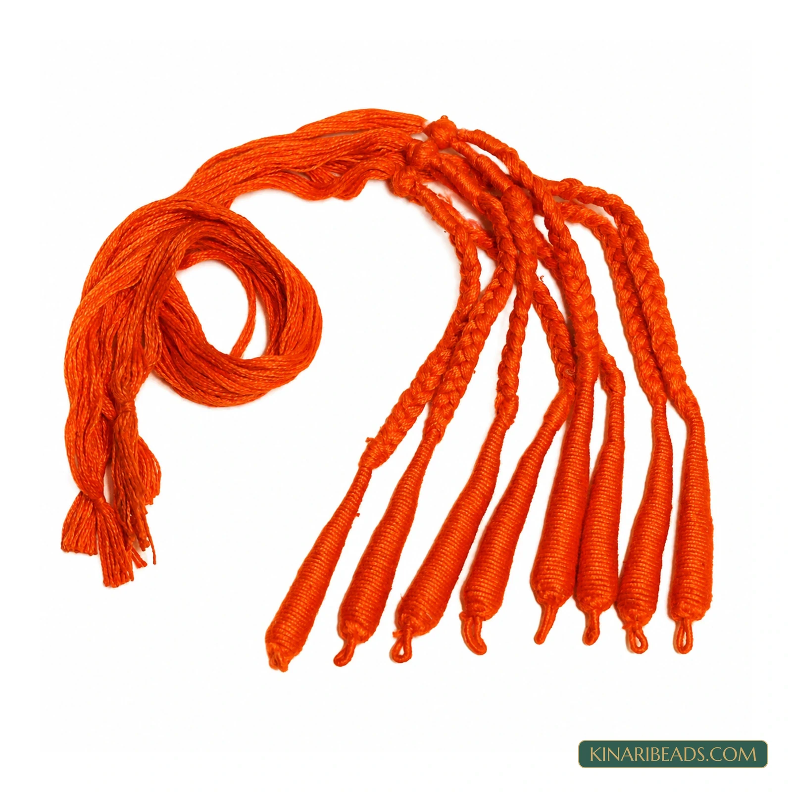 Coloured Braided Necklace Dori – Pack of 4 - Orange colour