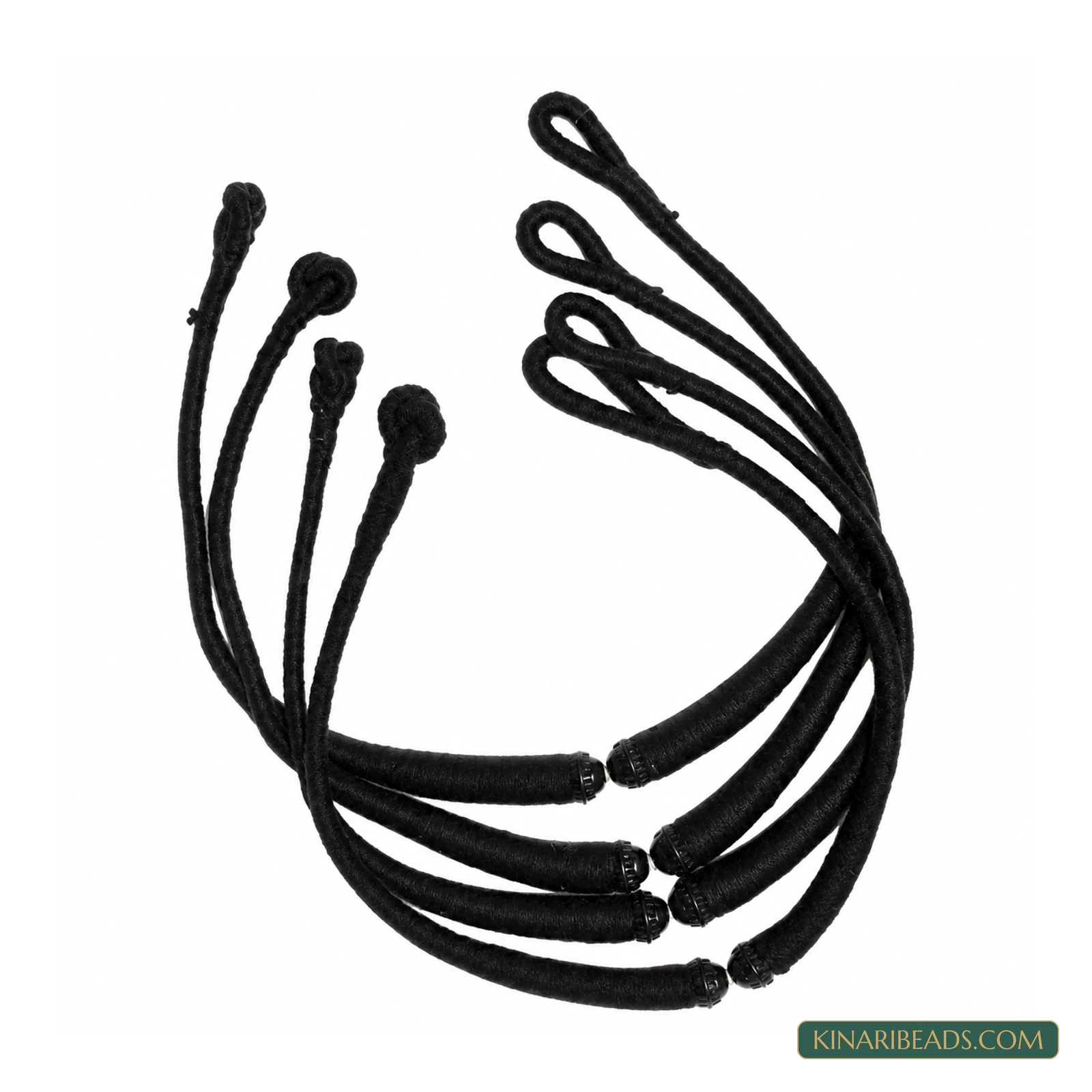 Coloured Cotton Hasli Necklace Cord – Pack of 4 - Black colour