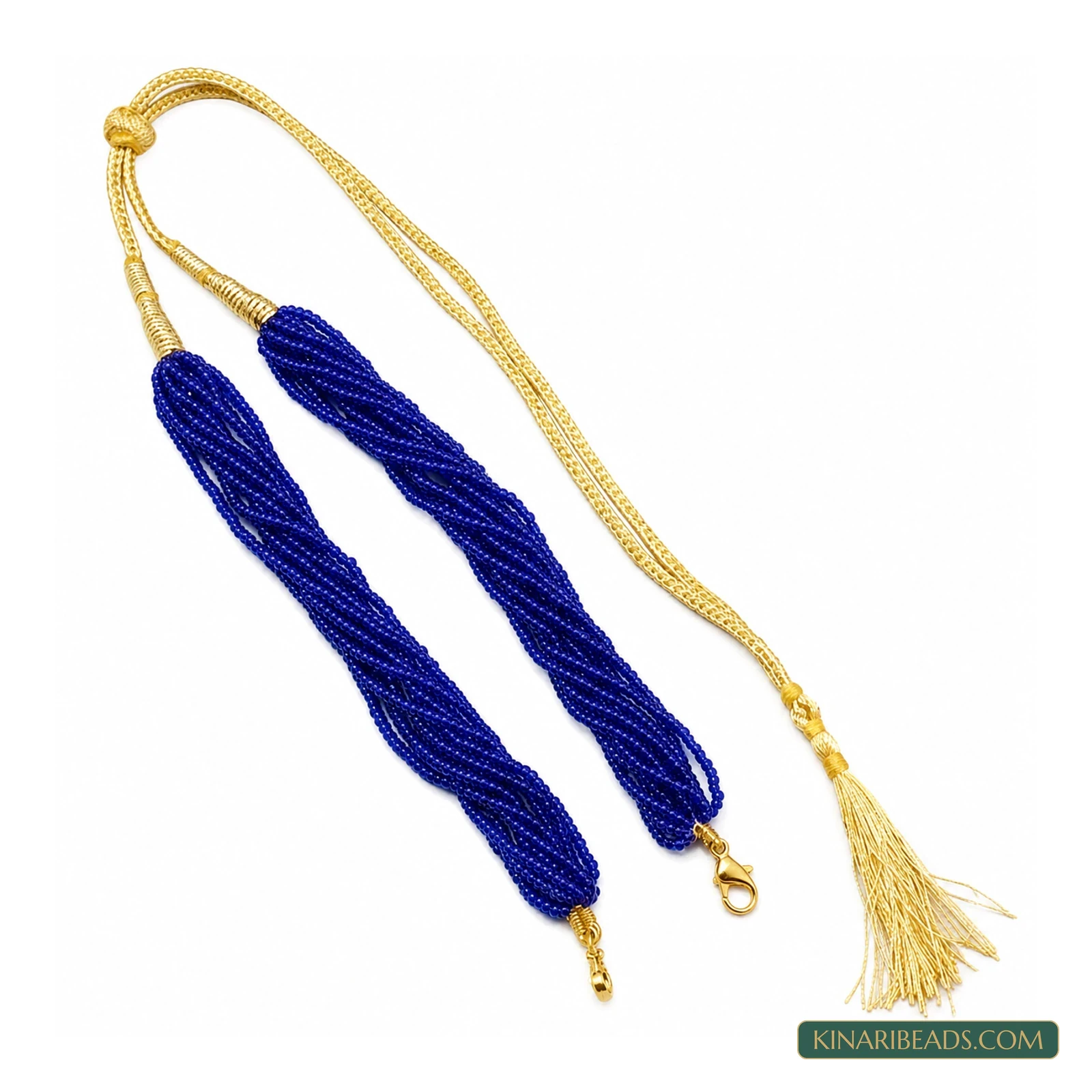 Coloured Seed Bead Pendant Dori - Blue colour
