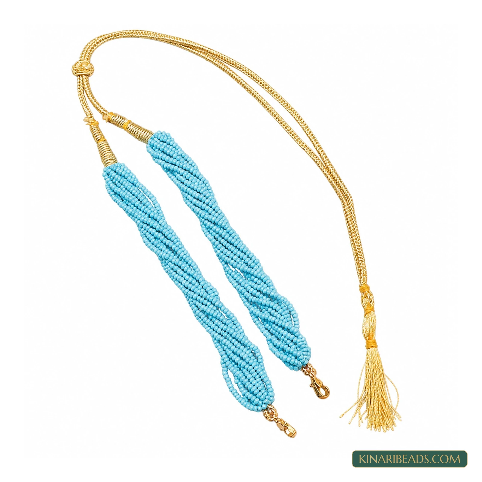 Coloured Seed Bead Pendant Dori - Turquoise colour