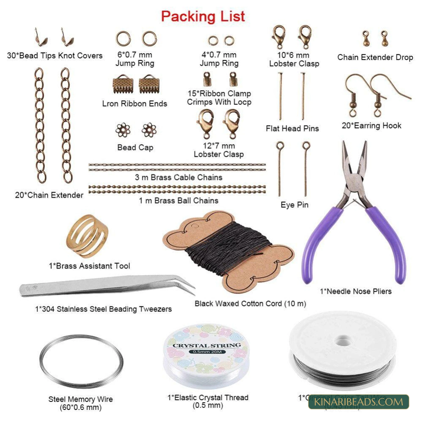 Complete Jewellery Making Starter Kit with Tools, Wire, Cord & Findings product image