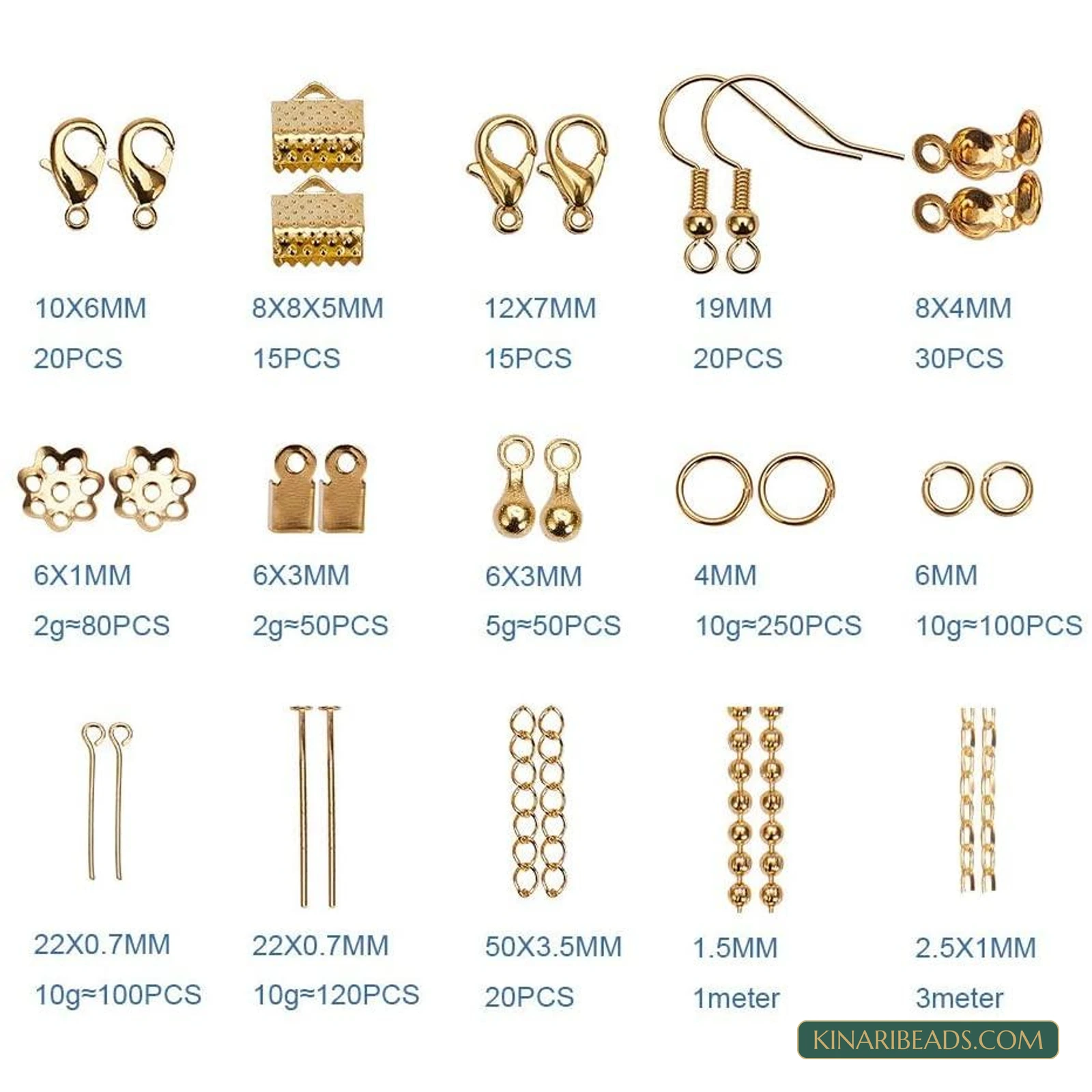 Complete Metal Jewellery Findings Mix Box product image
