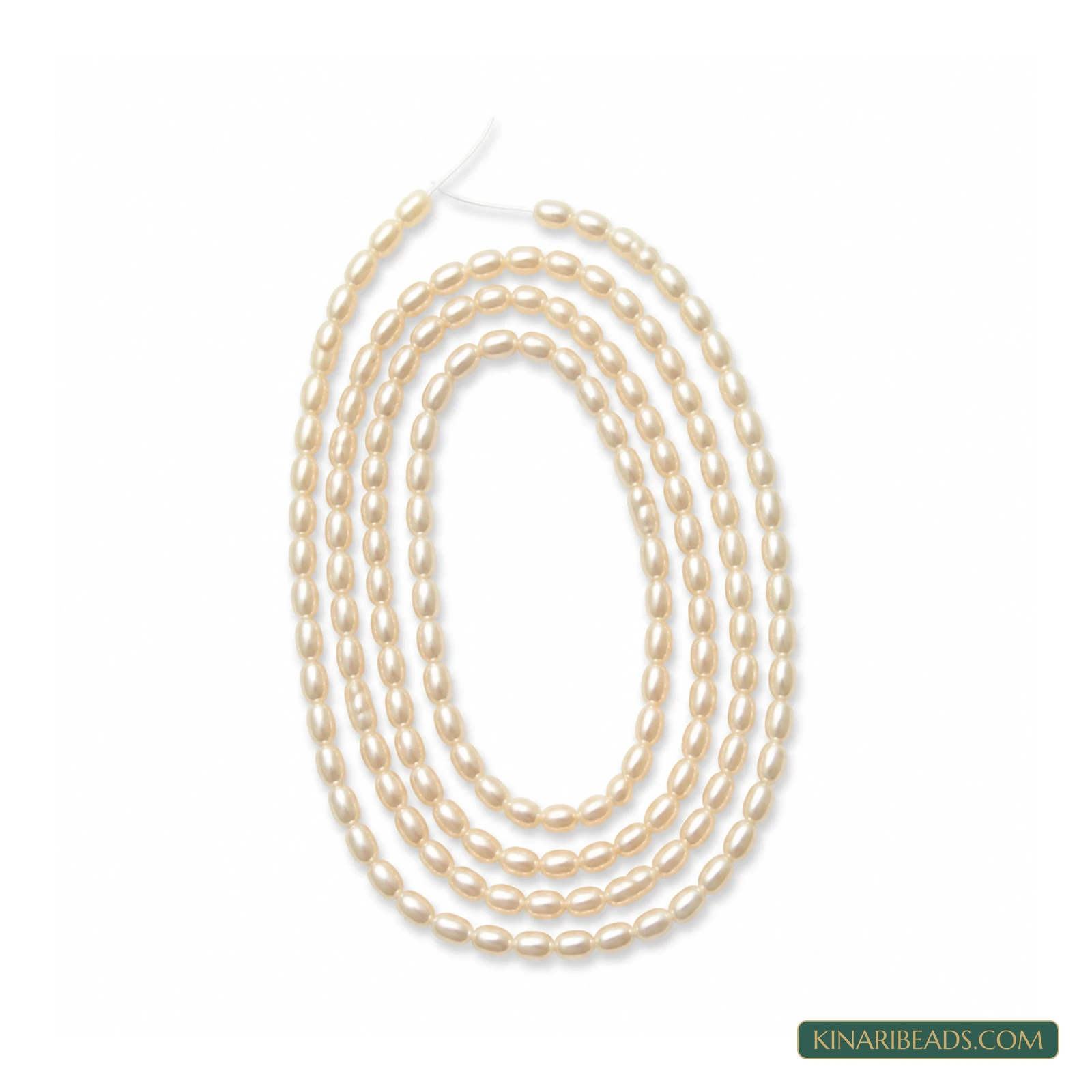 Cream Drop Freshwater Cultured Pearls – 4x5mm, 1 String