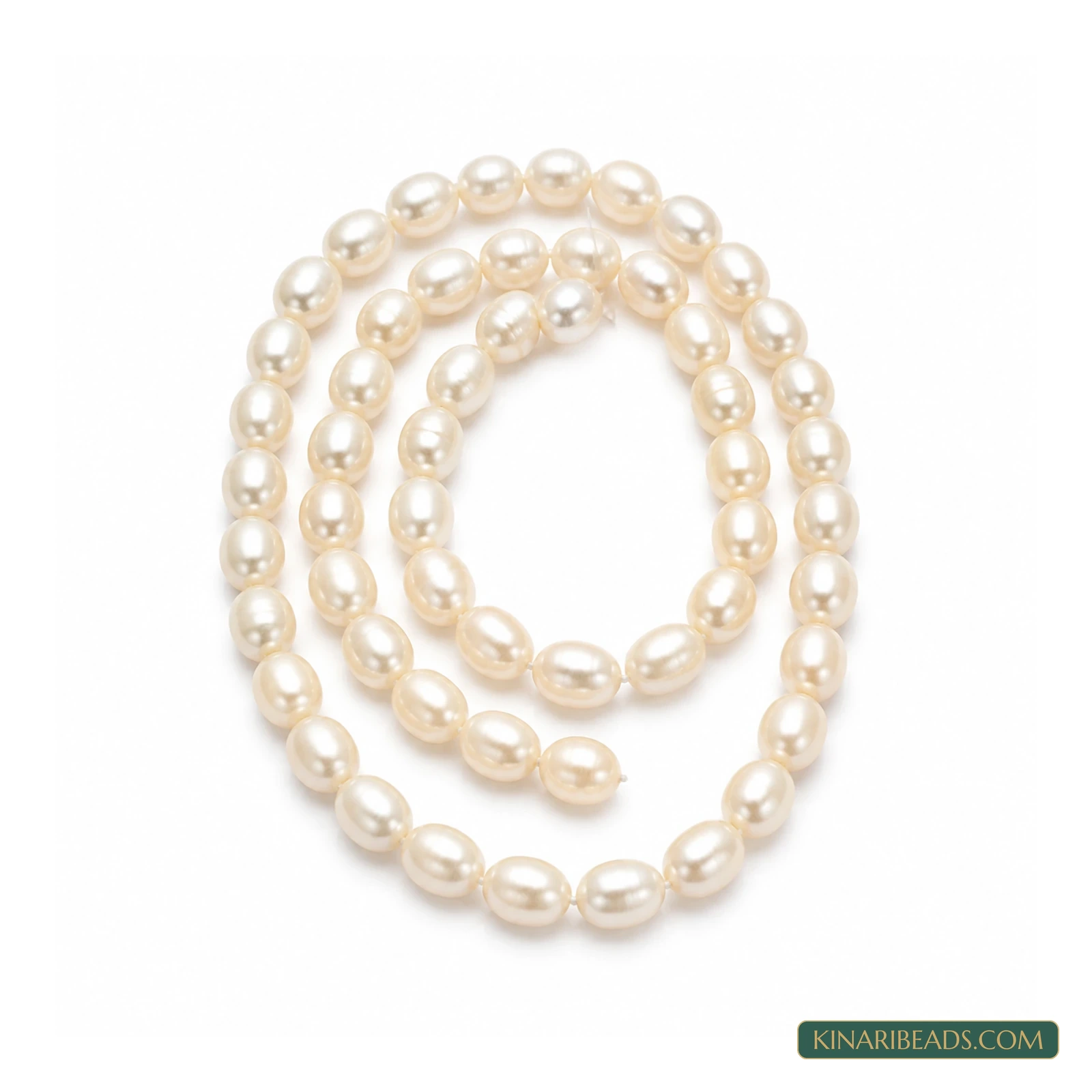 Cream Oval Freshwater Cultured Pearls – 5x7mm, 1 String