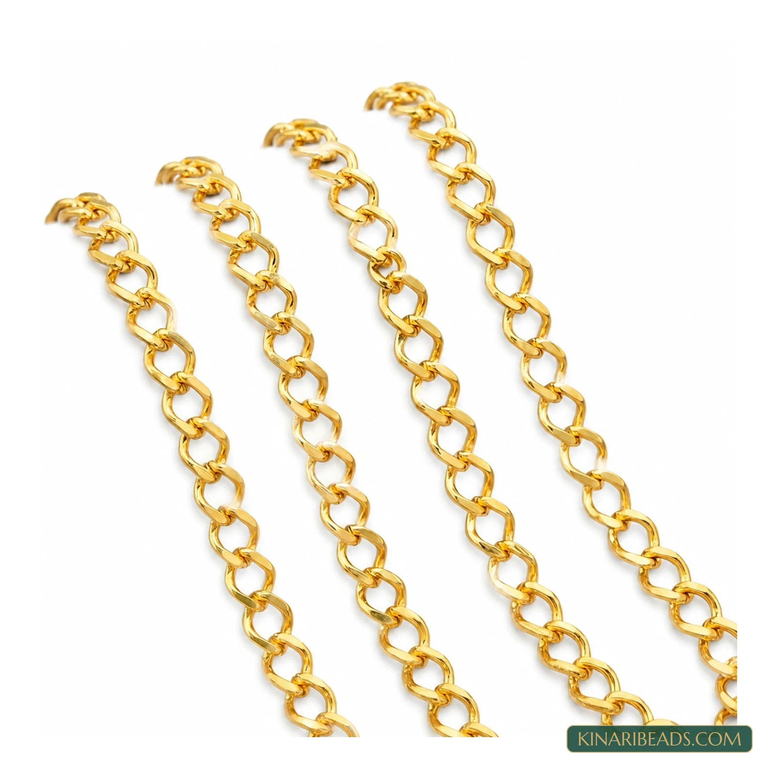 Curb Link Jewellery Chain – 6×5mm, 100g - Golden colour