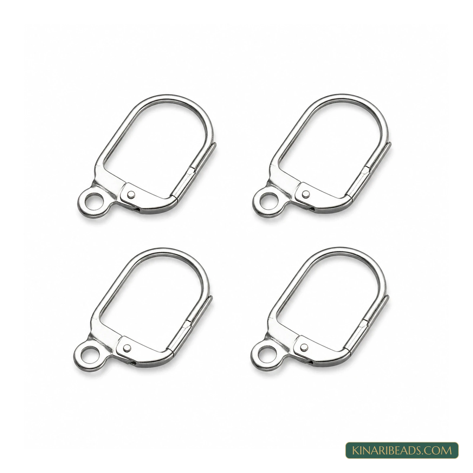 Earring Hooks Lever Back Open Loop – 4 Pack, Kinari Style EF128