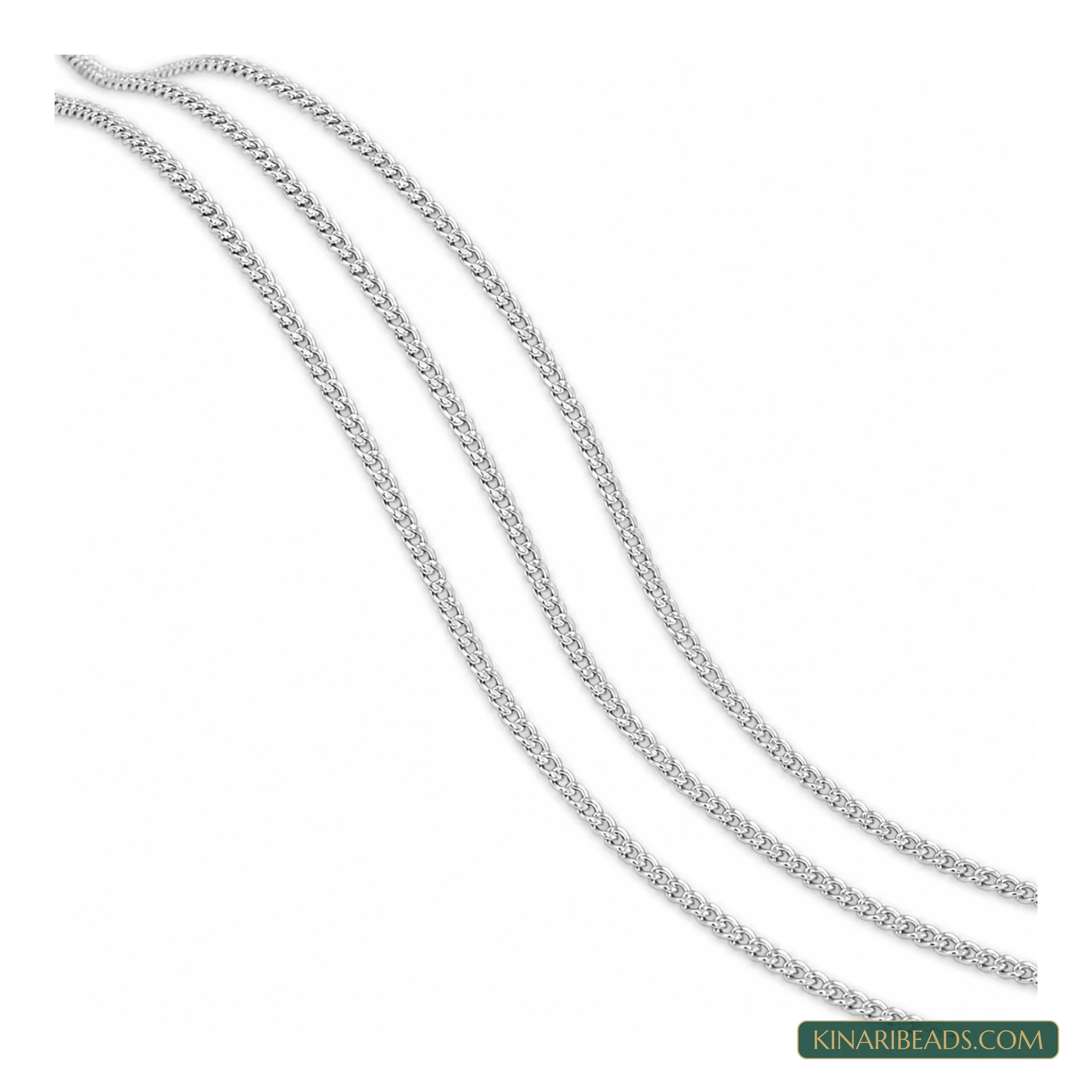 Fine Iron Link Chain – 1×1mm, 100g - Silver colour