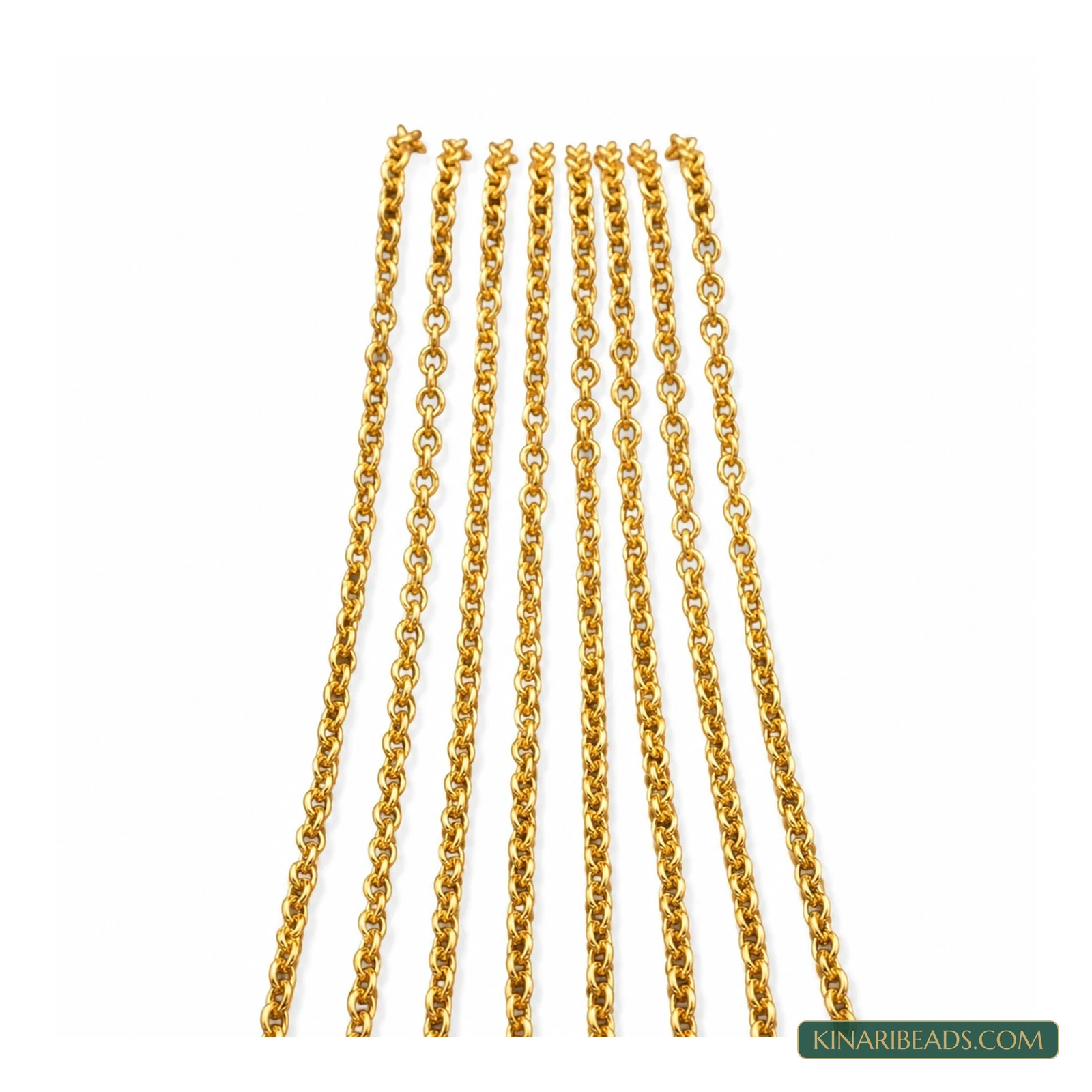 Fine Oval Golden Link Chain – 2×1mm, 100g