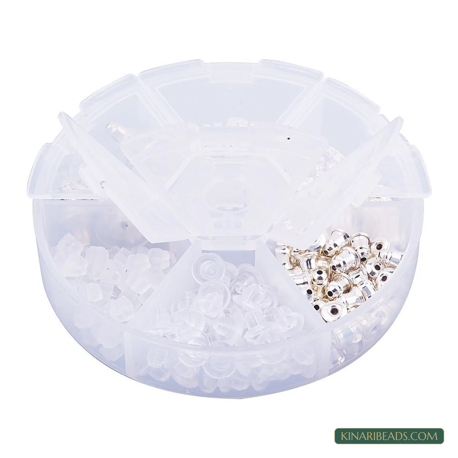 5-Style Silver-Tone Earring Backs Kit – 1, 5 or 20 Kits product image