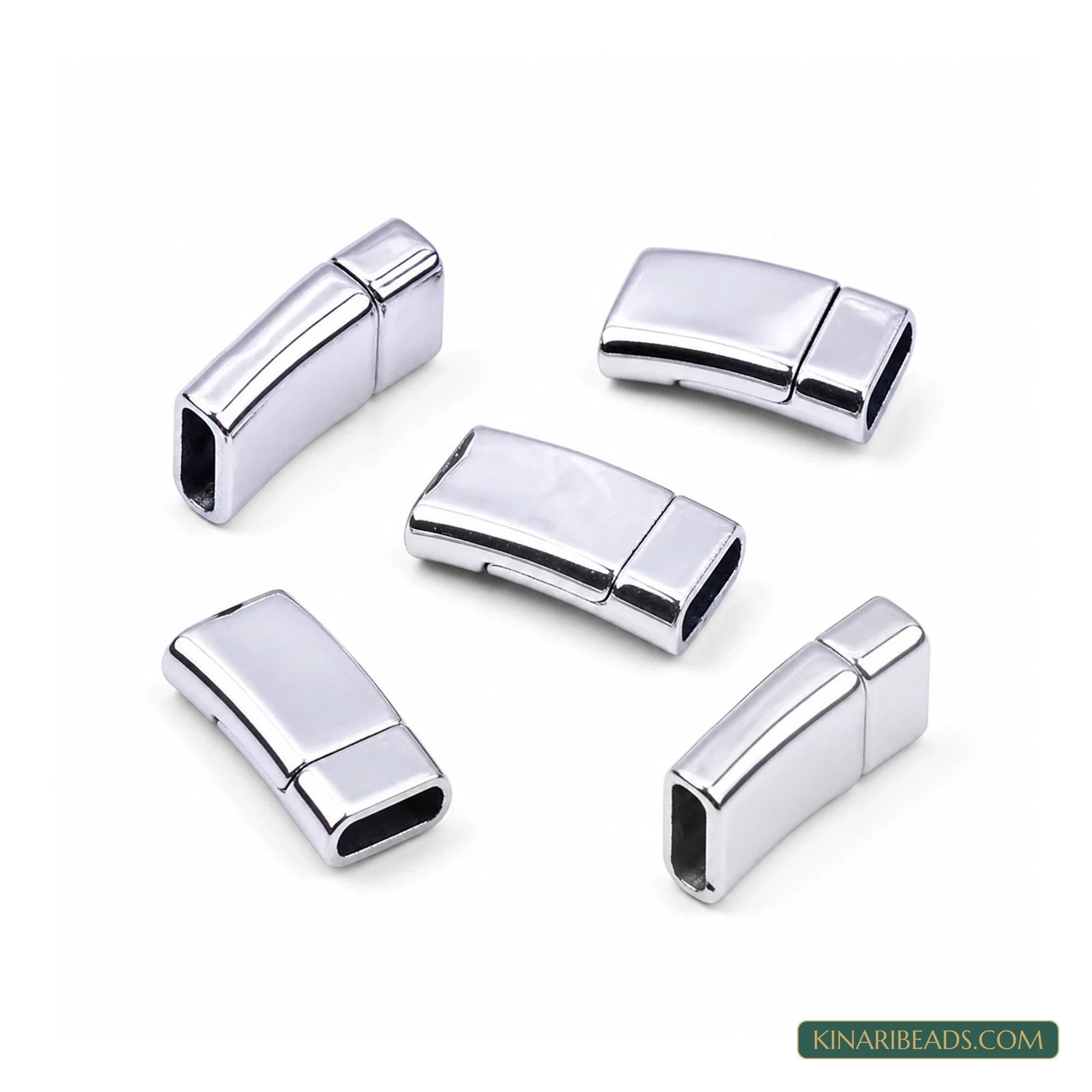 Flat Magnetic Jewellery Clasp Connectors – 5 Pcs