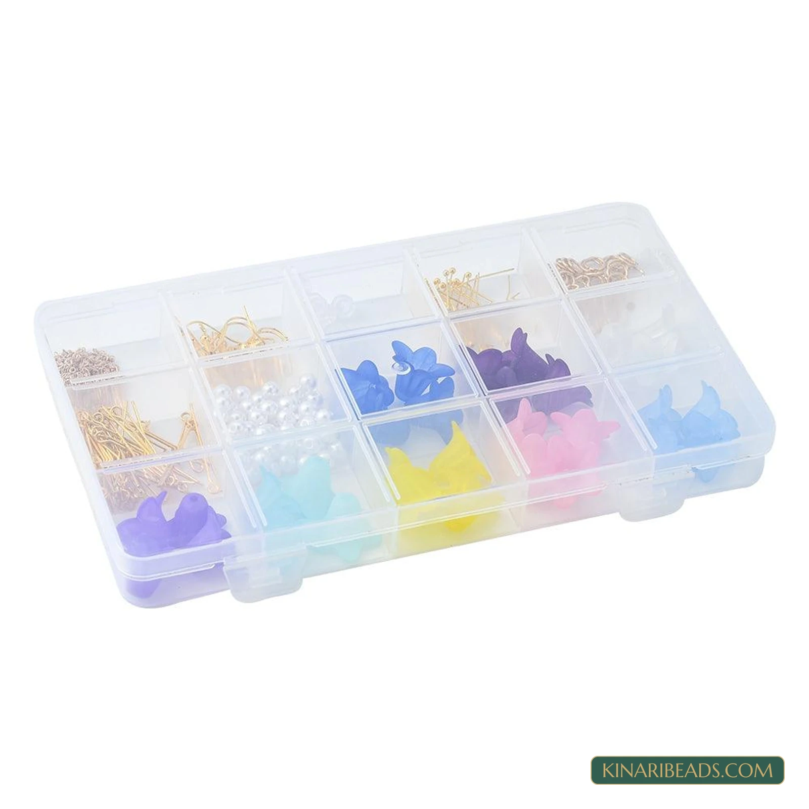 Flower Acrylic & Pearl Beads Earring Making Kit product image