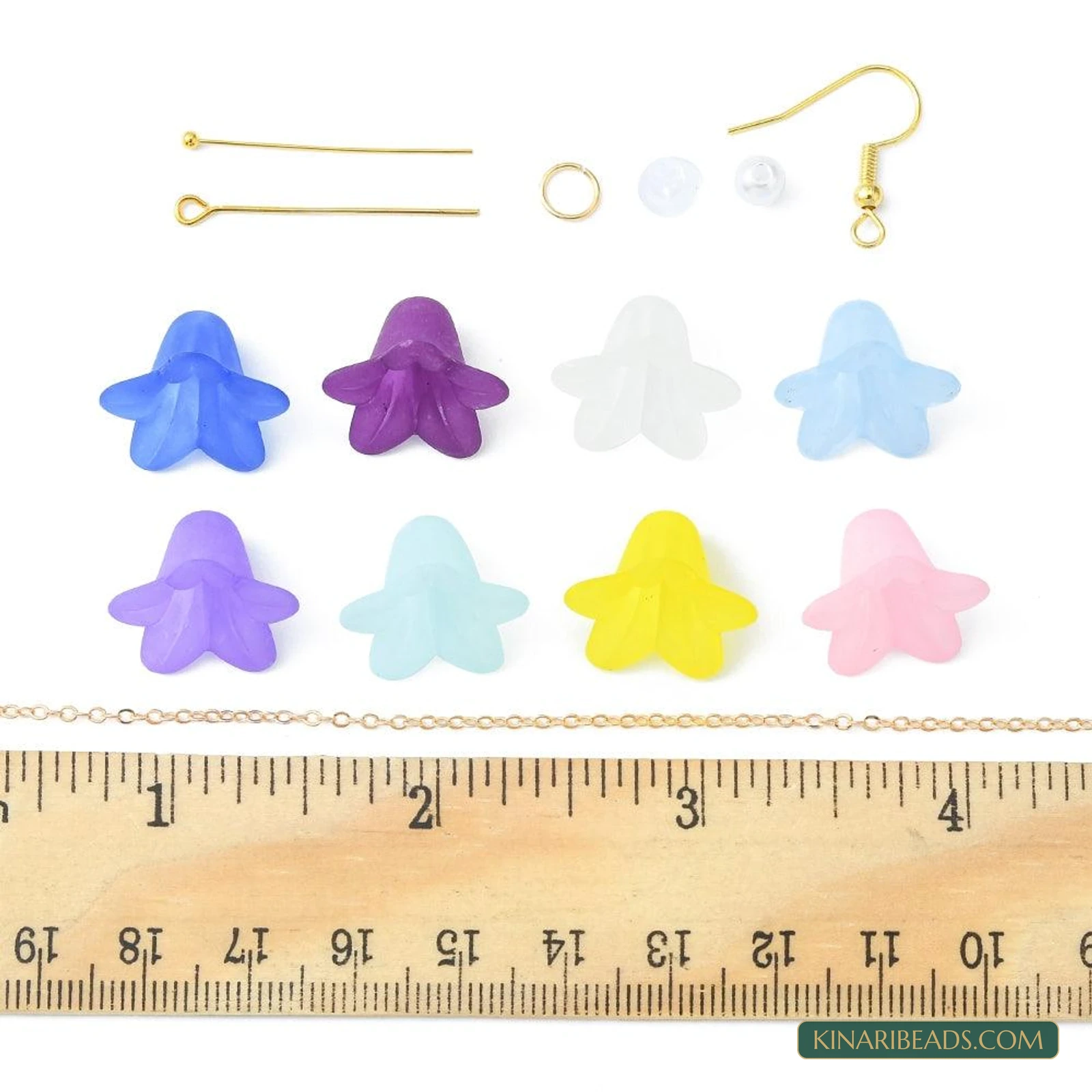 Flower Acrylic & Pearl Beads Earring Making Kit product image