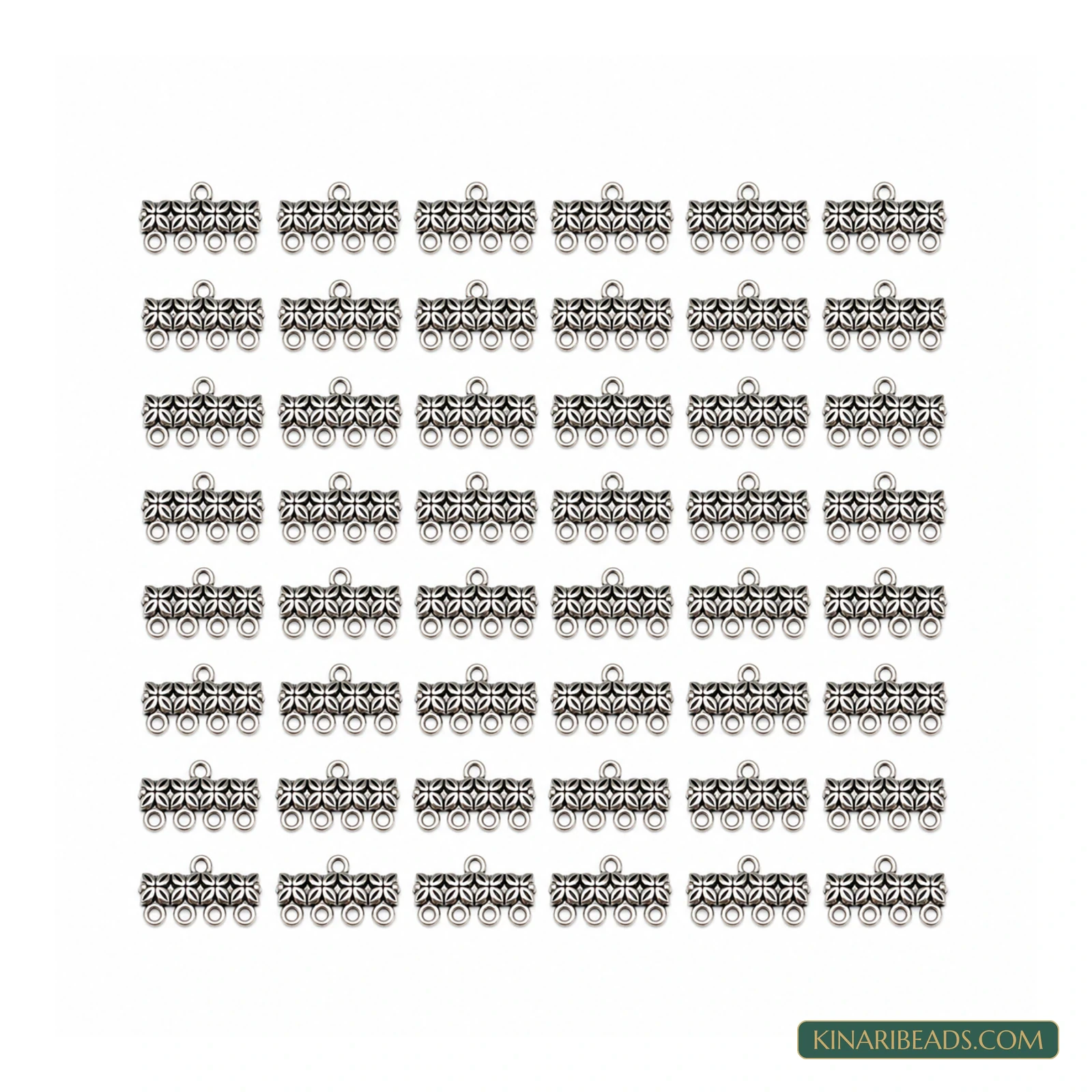 Four-Strand German Silver Connector Bars – 11x20mm product image