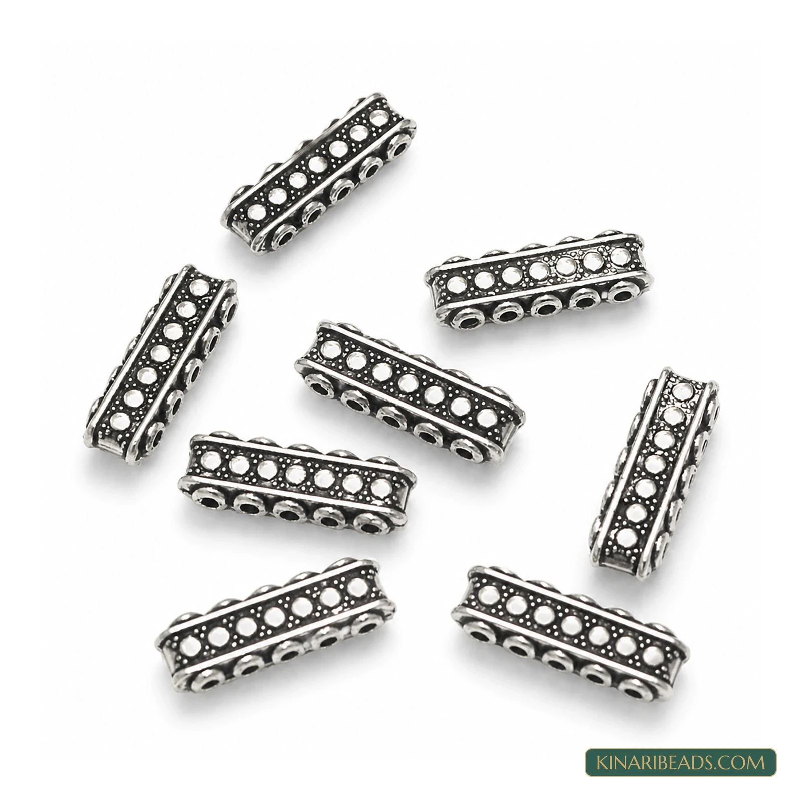 German Silver 5-Hole Spacer Bar – 22x7mm