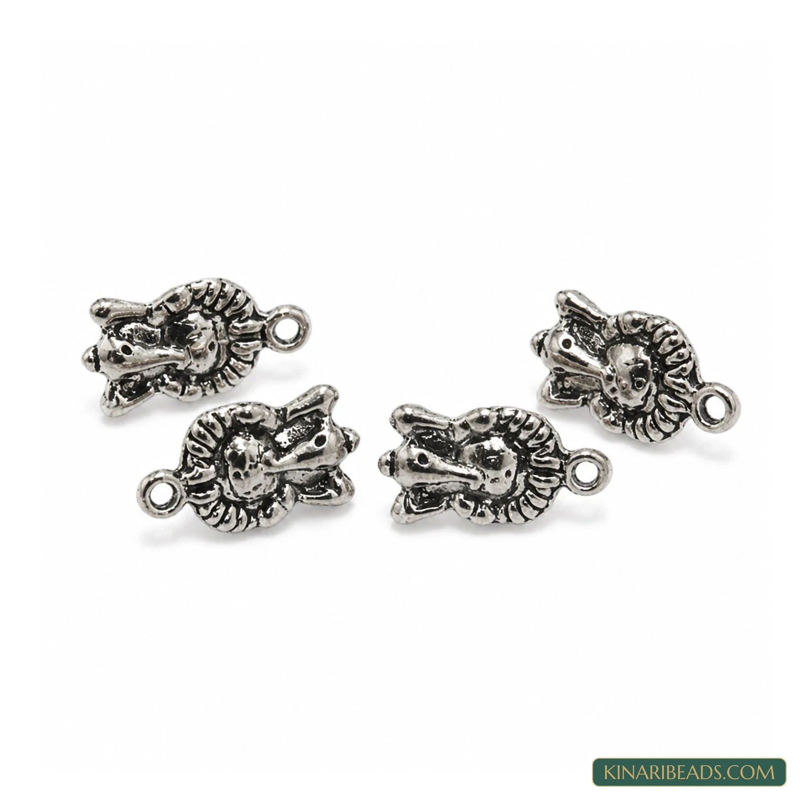 German Silver Earring Components 20x11 mm – 4 Pack, Kinari Style EF89