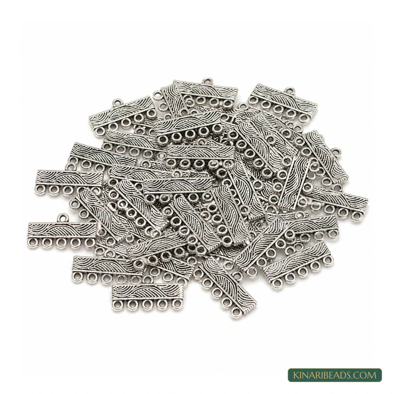 German Silver Five-Strand Connector Bars – 10x20mm product image