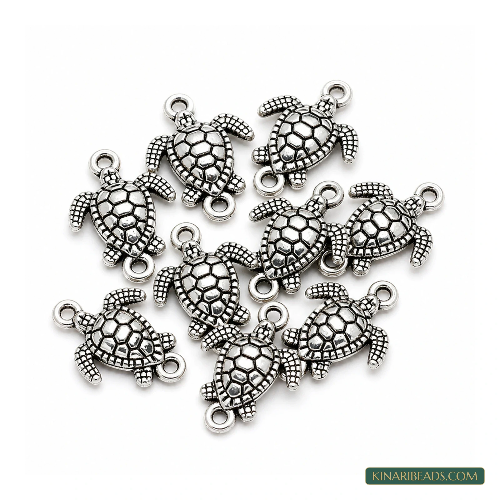 German Silver Turtle Link Connectors – 12x23mm