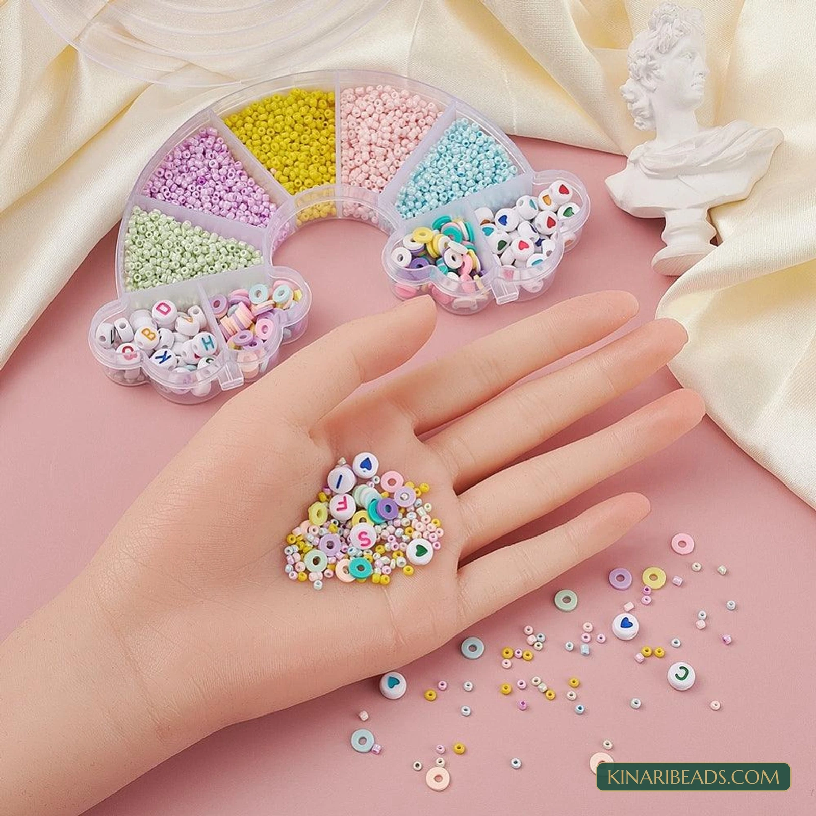 Glass Seed, Heishi & Acrylic Beads Bracelet Making Kit product image