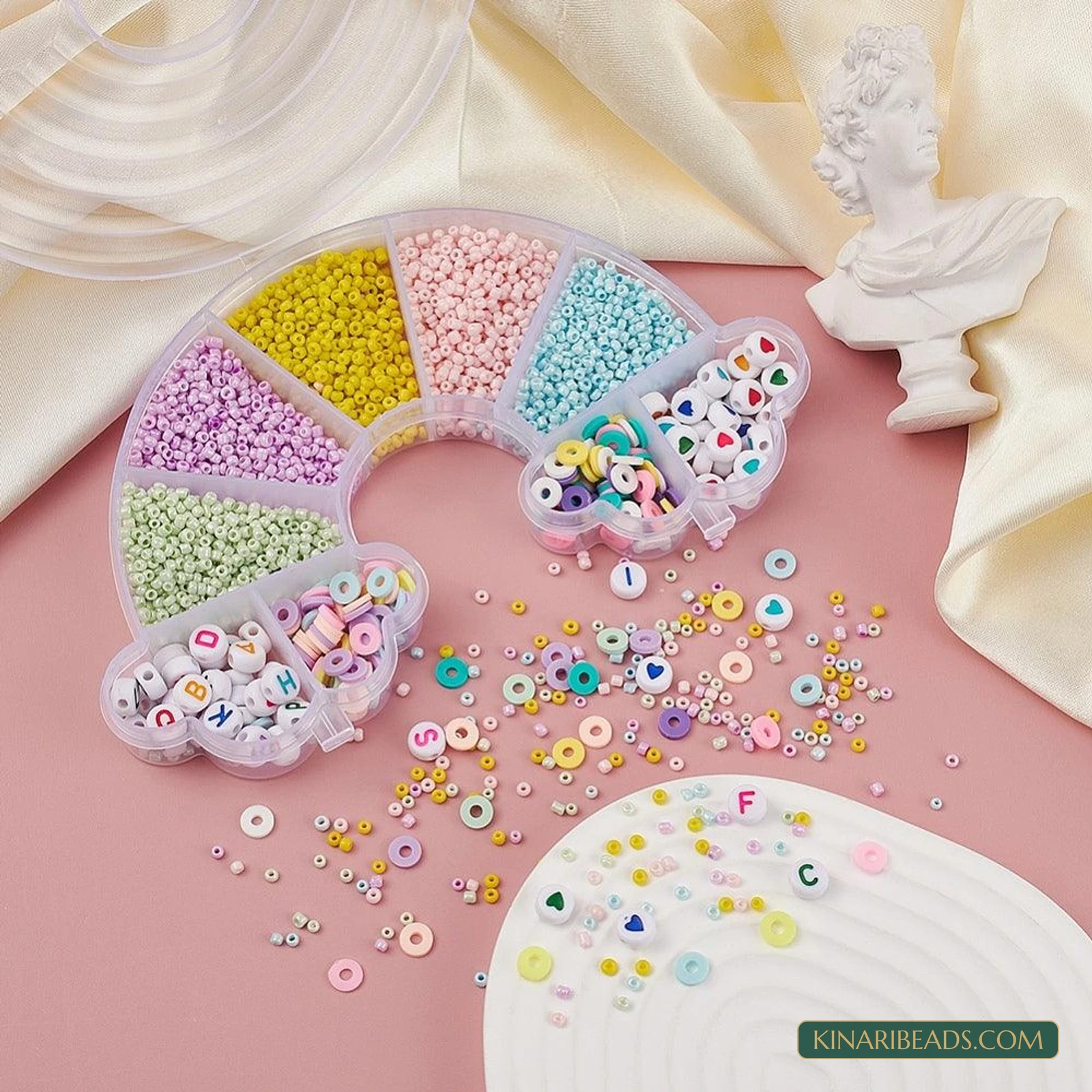 Glass Seed, Heishi & Acrylic Beads Bracelet Making Kit product image