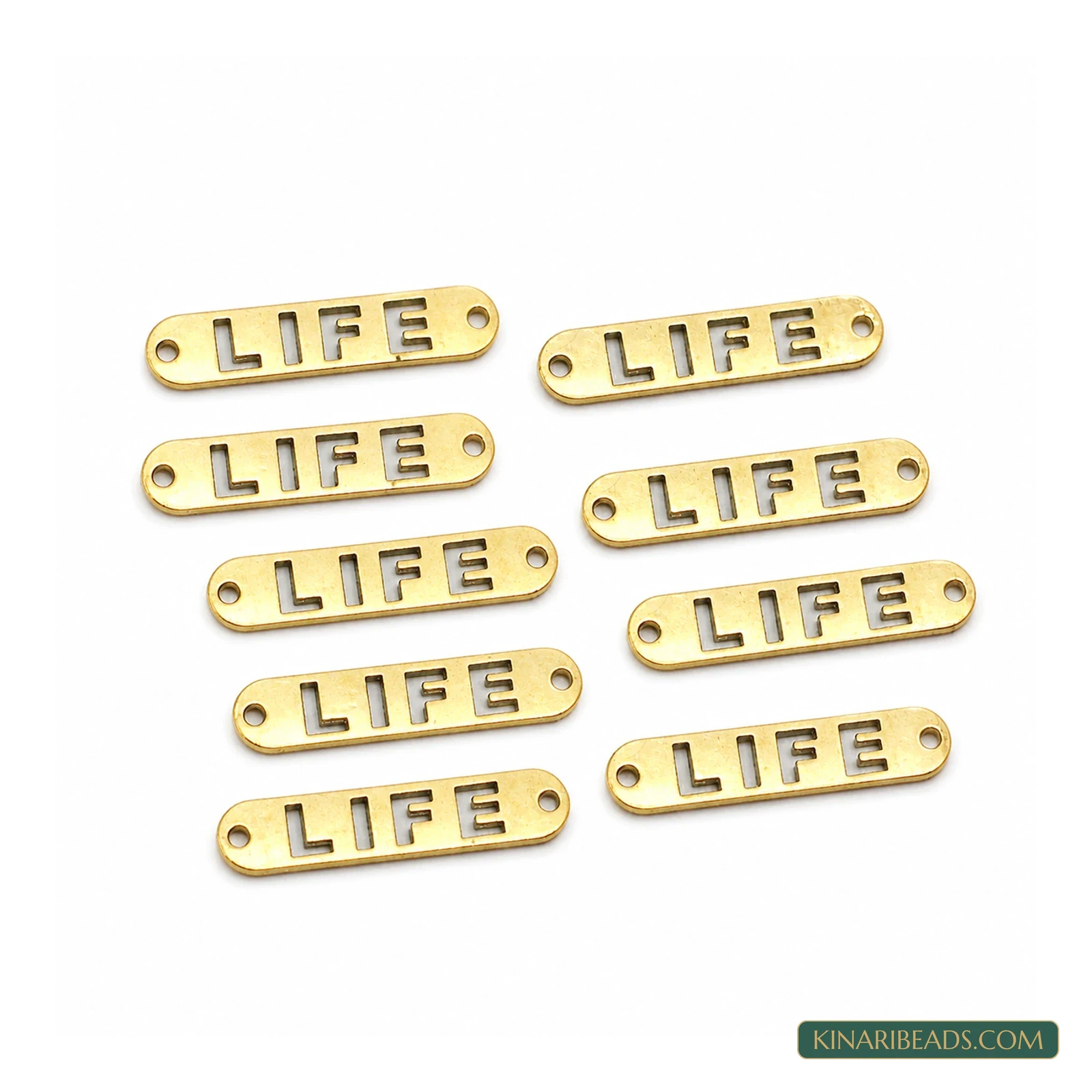 Gold German Silver LIFE Word Links – 32x11mm